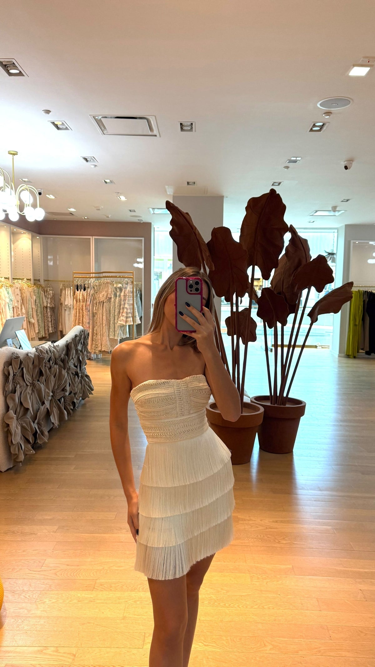 PB FRINGE WHITE DRESS