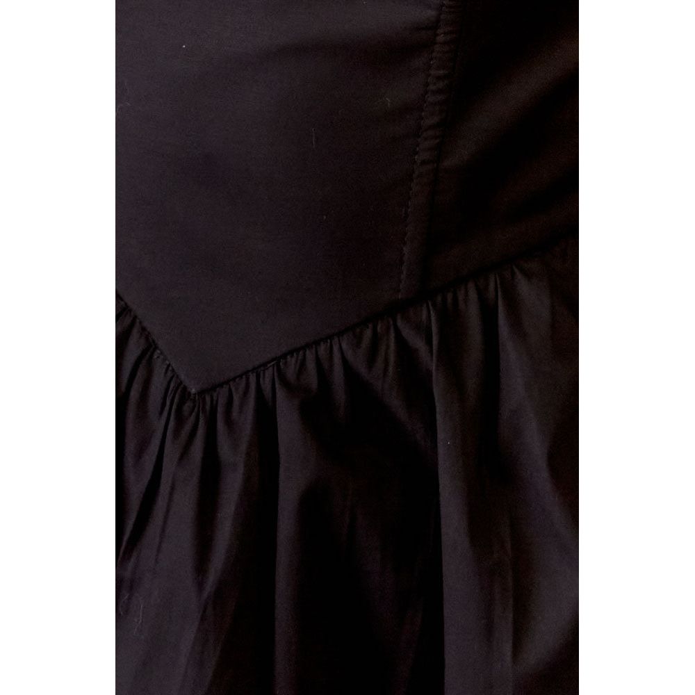 SHORT DRESS WITH LACE SKIRT - BLACK