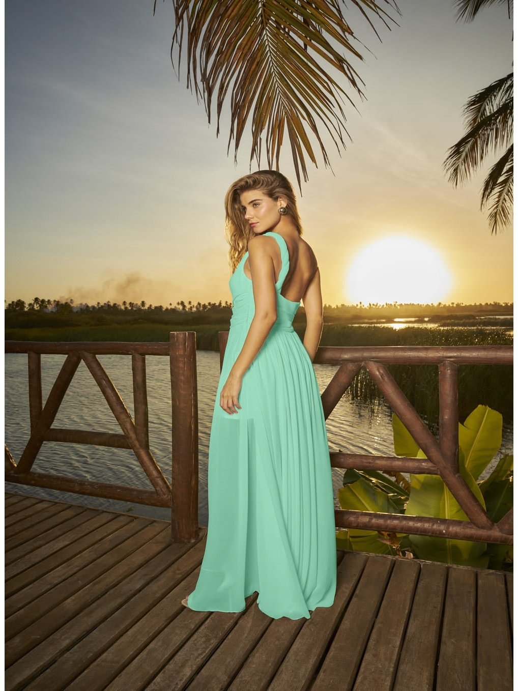 SKAZI AQUA GOWN