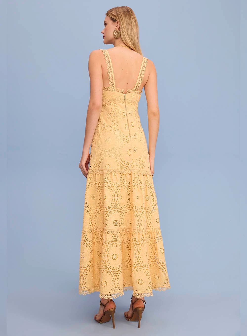SK EMBROIDERY YELLOW DRESS