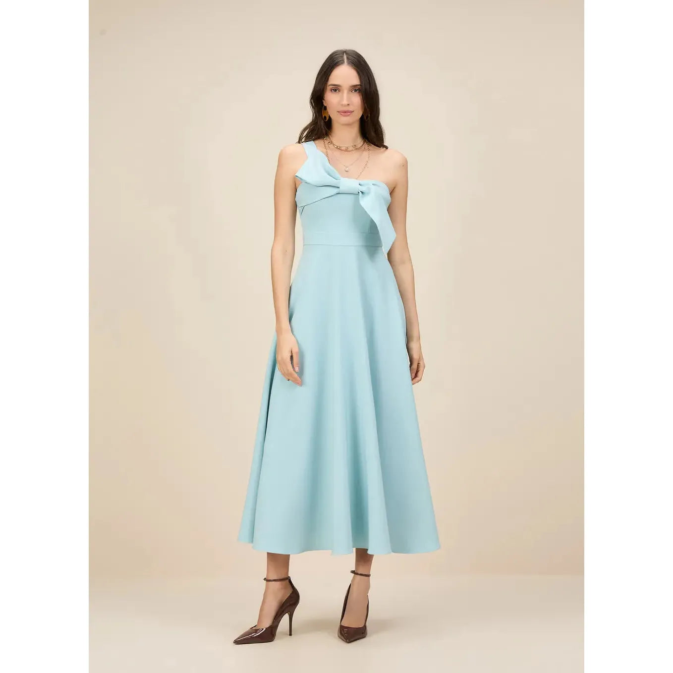 SK BOW NECKLINE DRESS