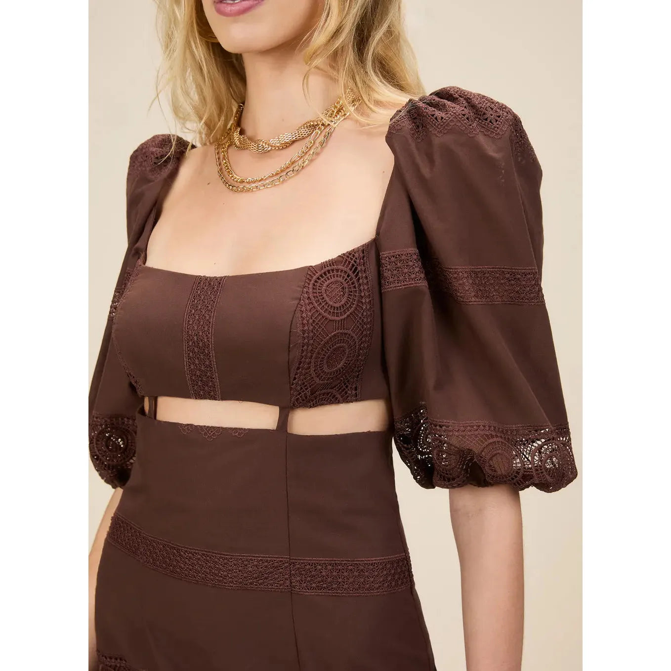 SK MIDI EMBROIDERY DRESS