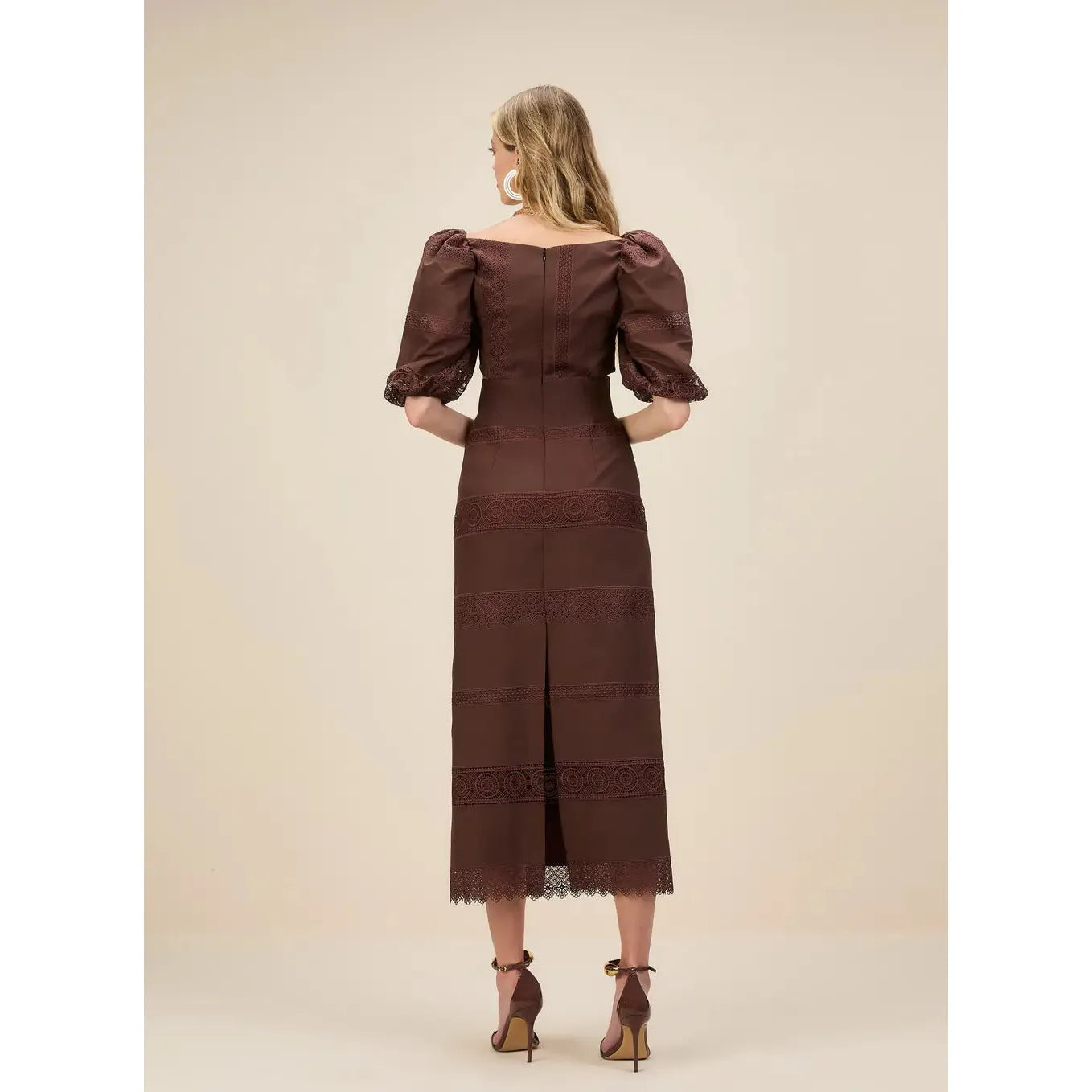 SK MIDI EMBROIDERY DRESS
