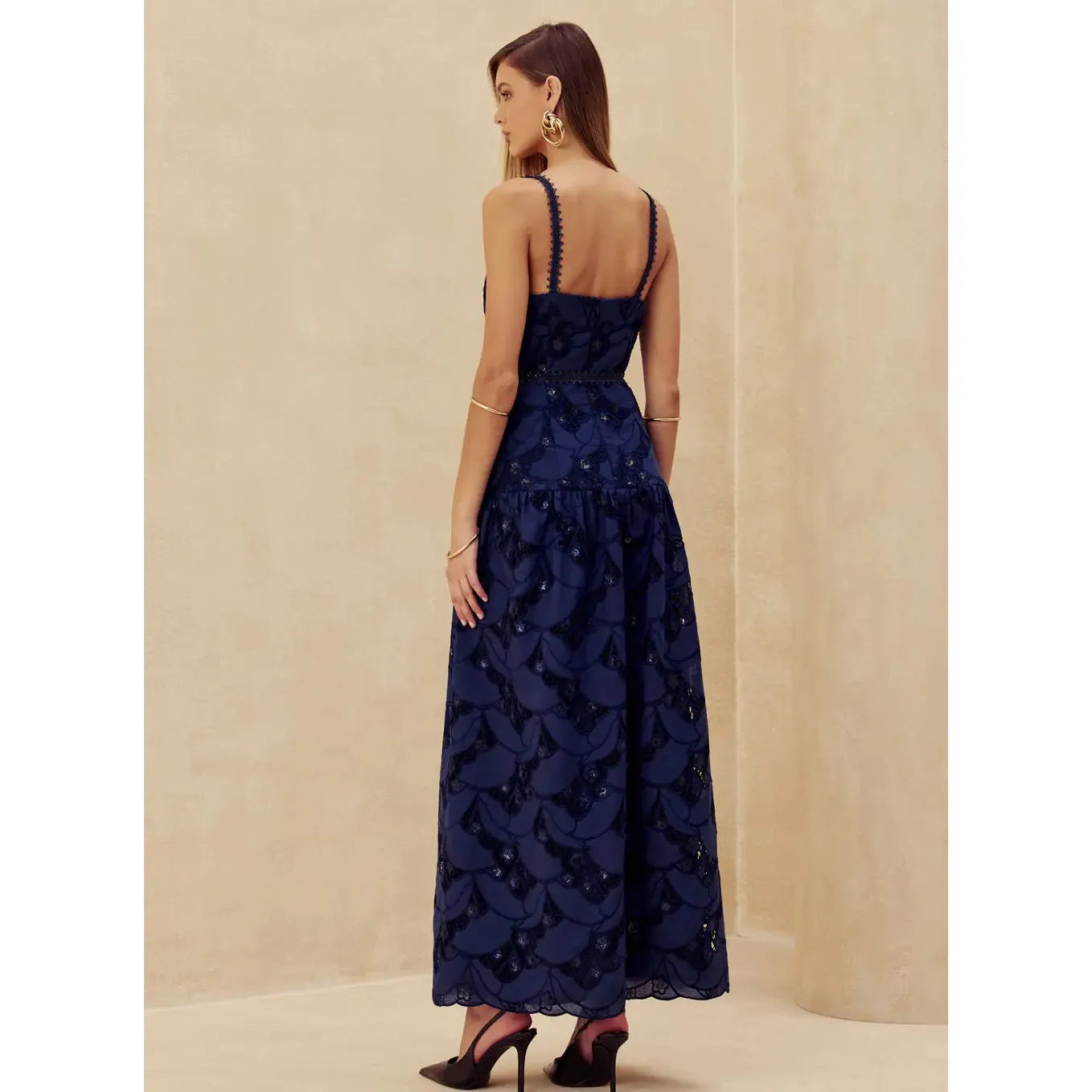 SK LAISE FLOWER SEQUIN DRESS