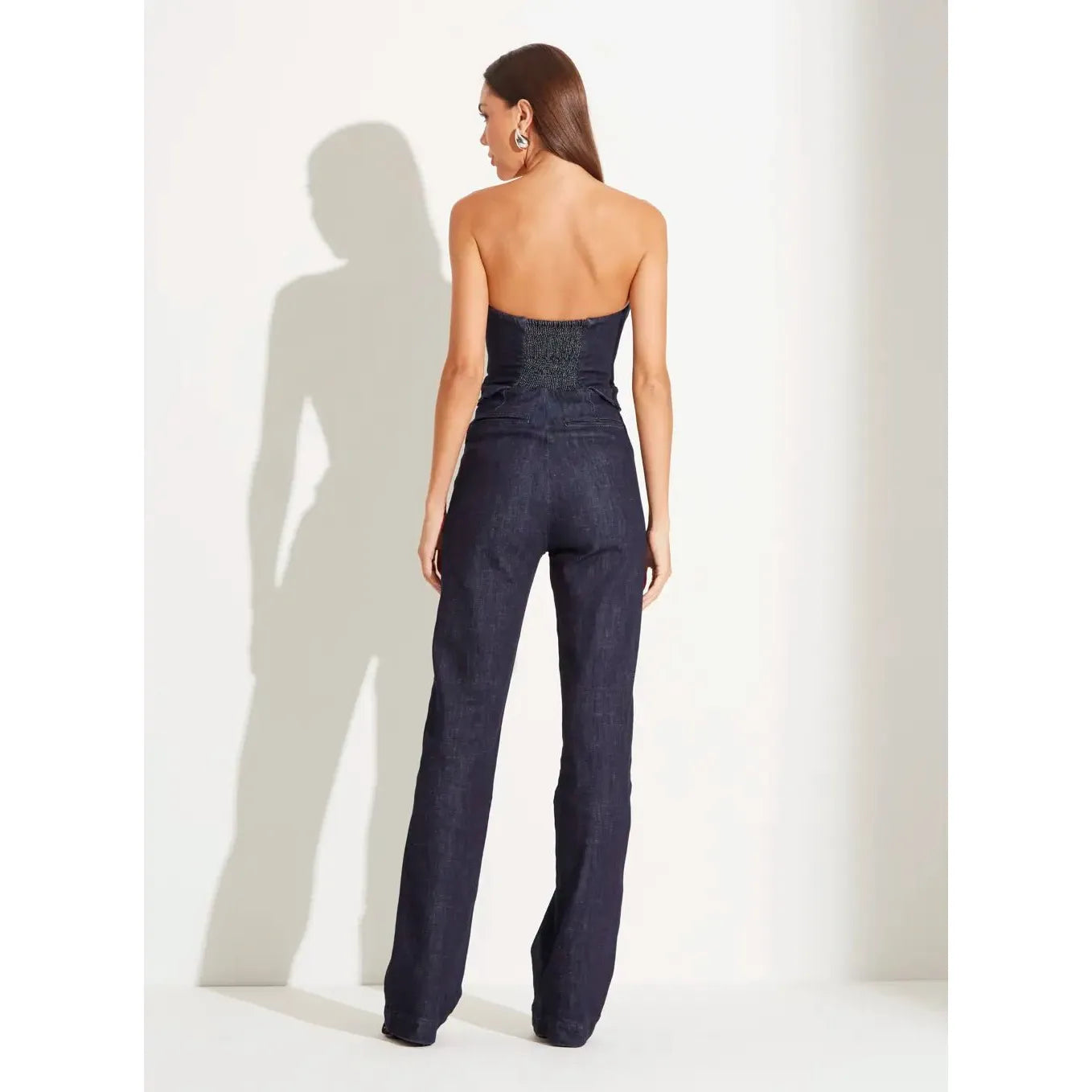 TD STRAPLESS JEAN JUMPSUIT