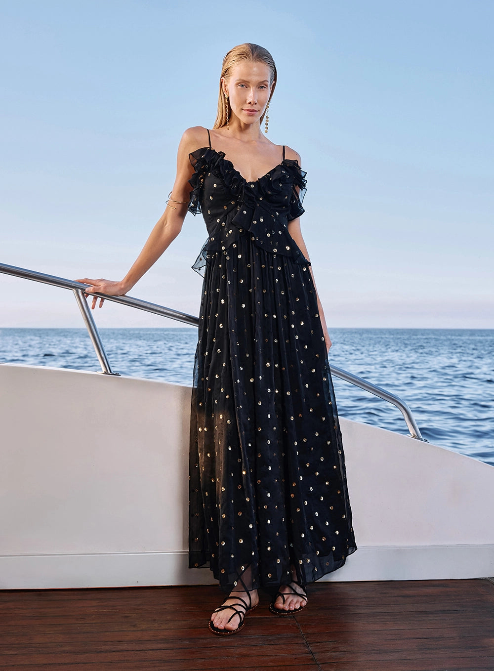 SC RUFFLES LONG DRESS