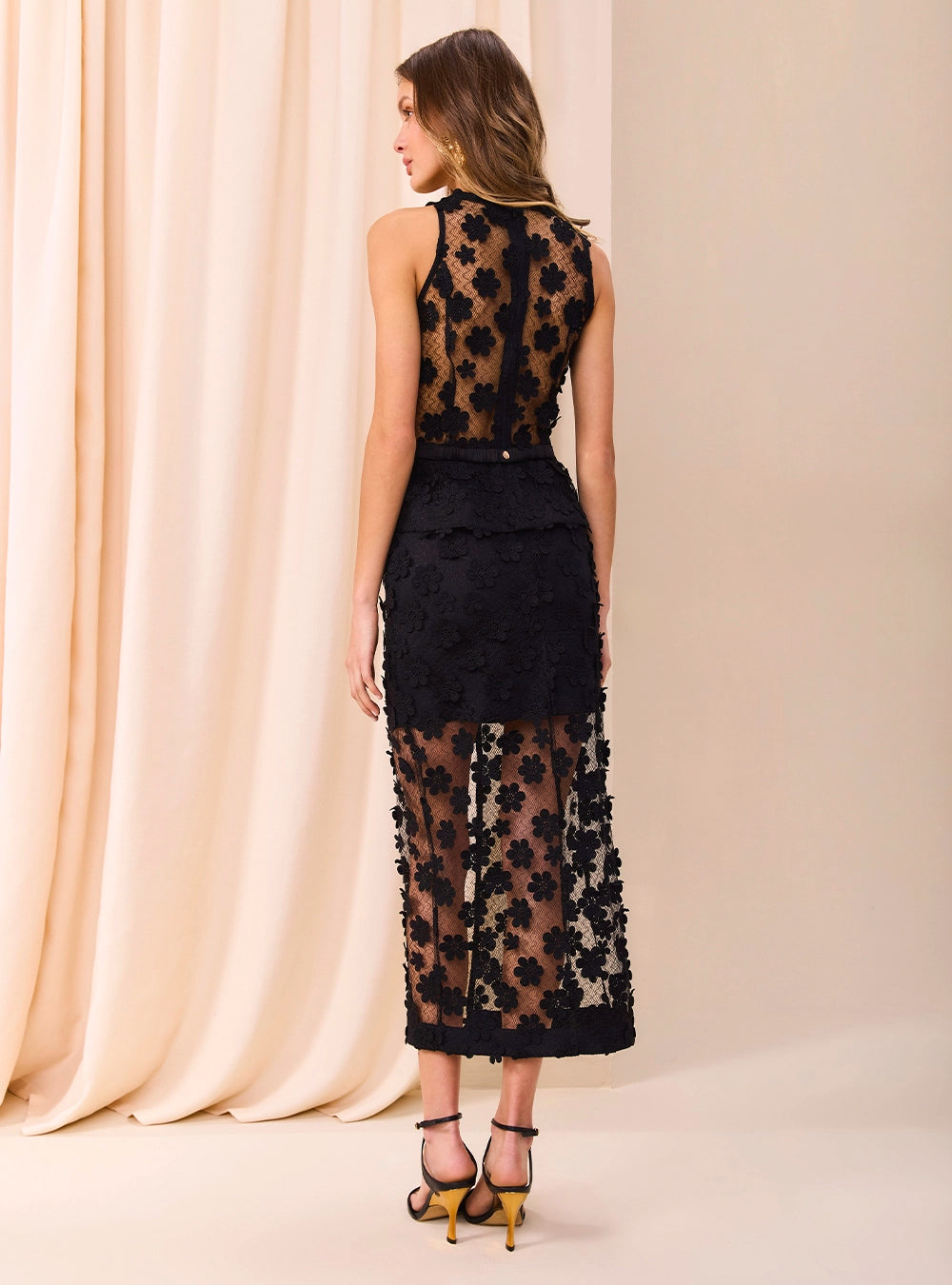 SC 3D FLORAL AND SKIRT SET