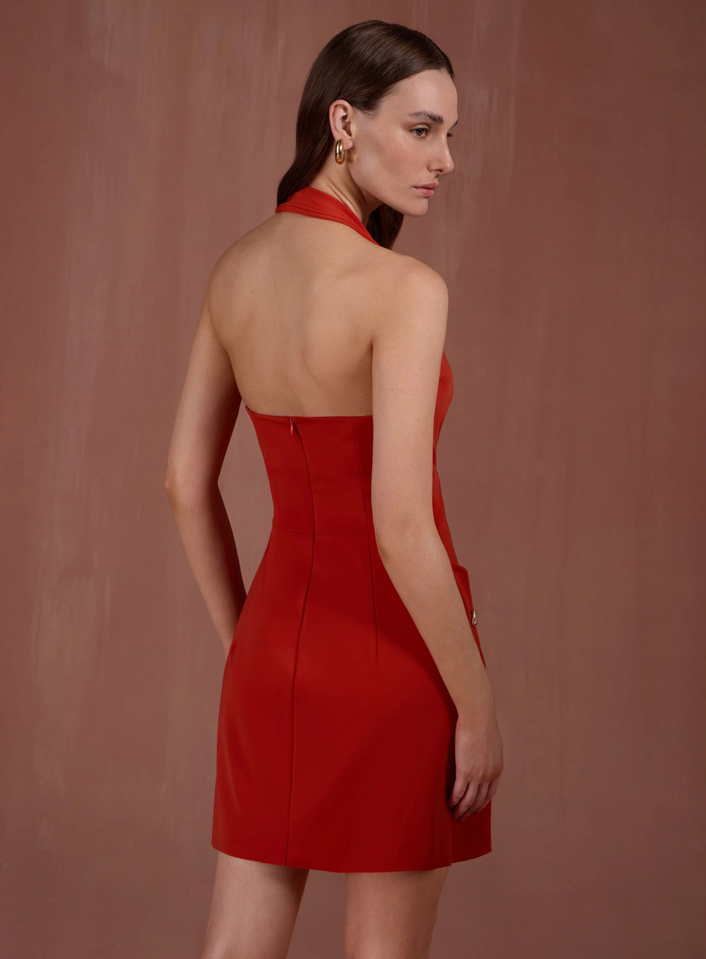 SK CUT OUT HALTER NECK DRESS