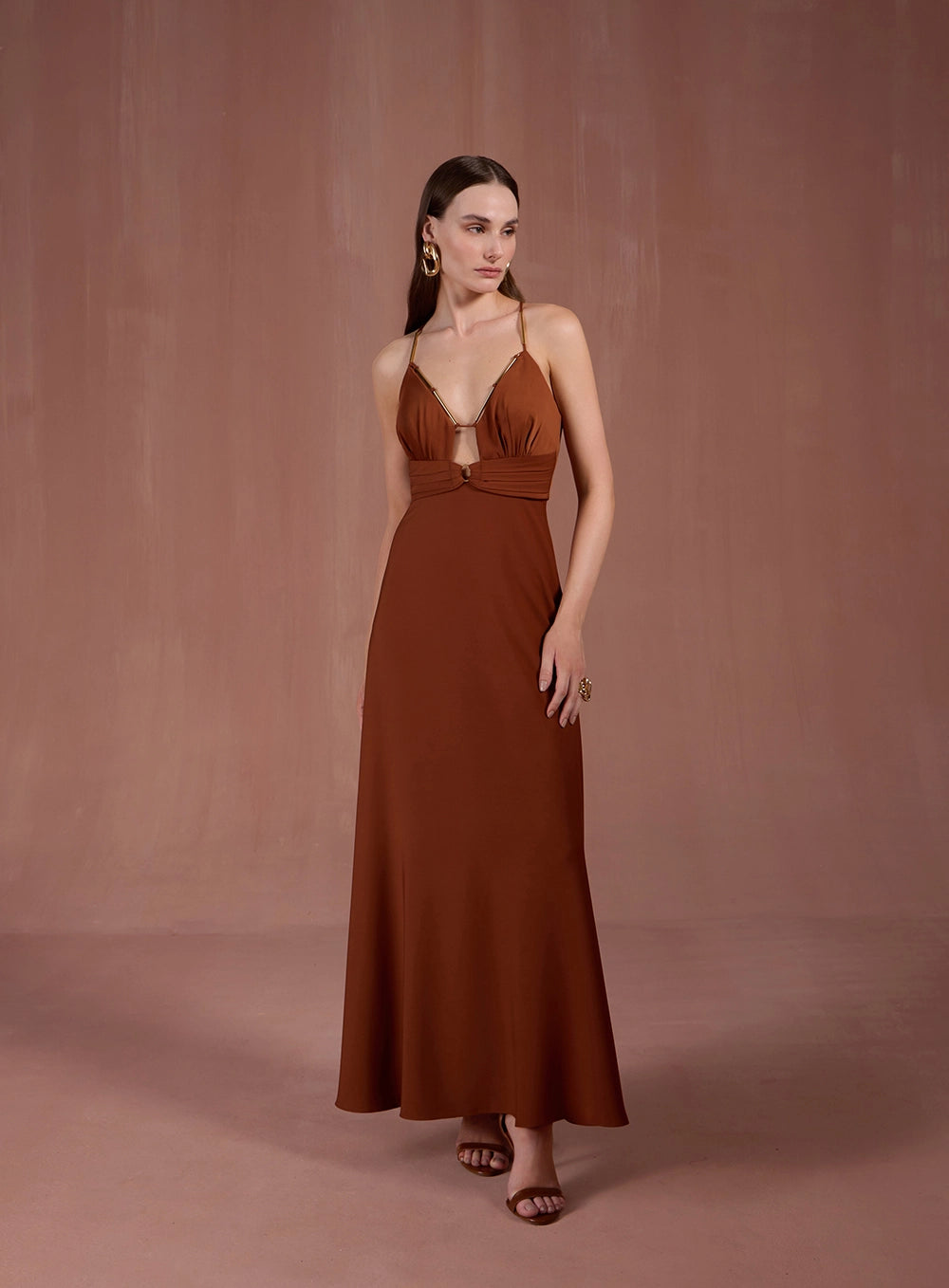 SK METALLIC DETAILS BROWN