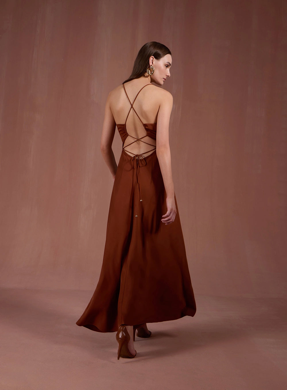 SK METALLIC DETAILS BROWN