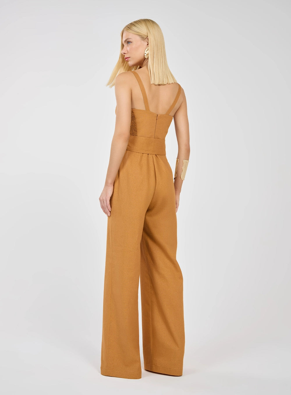 TD WIDELEG LINEN JUMPSUIT
