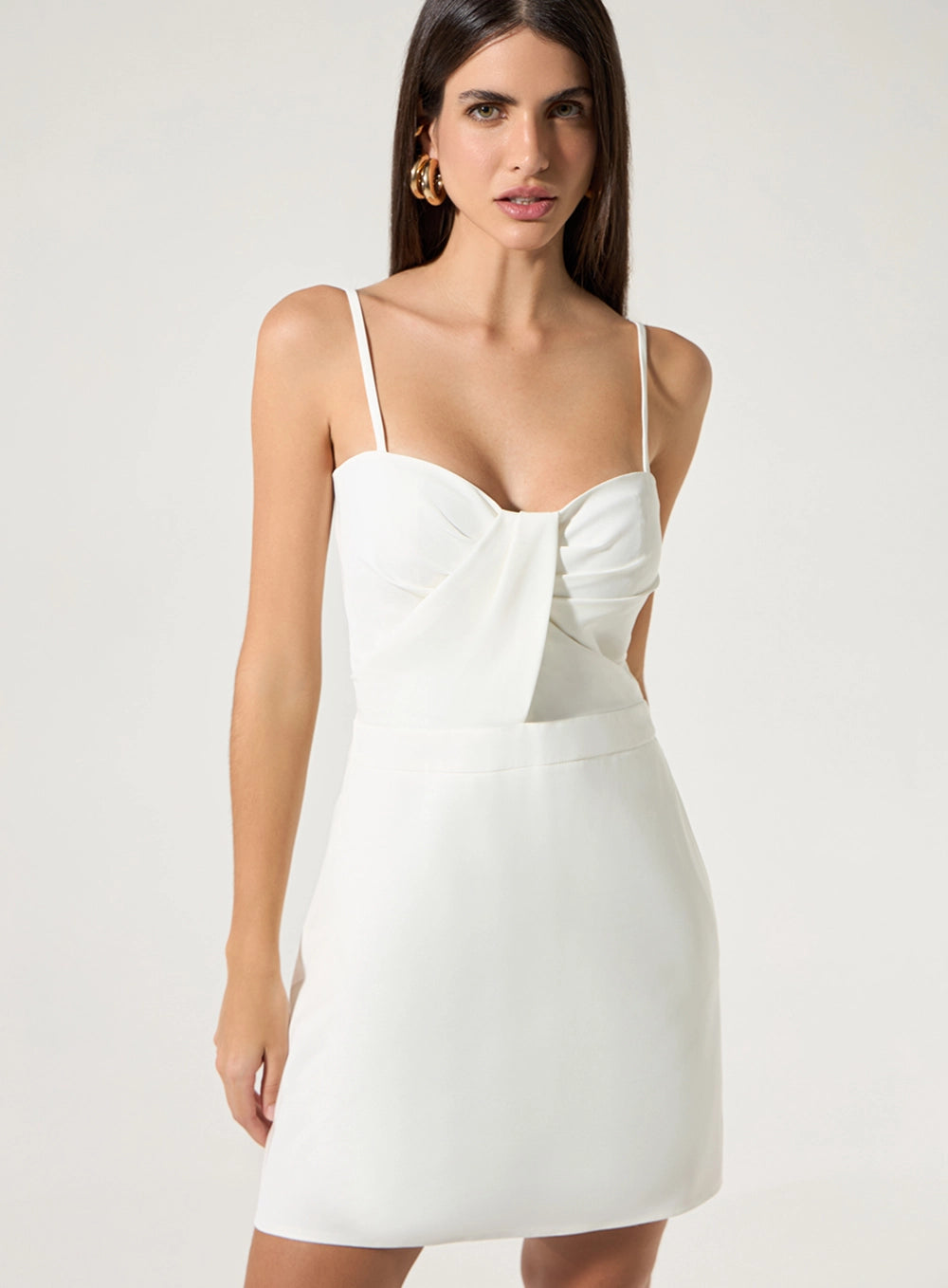 TD WHITE SHORT GLAM DRESS