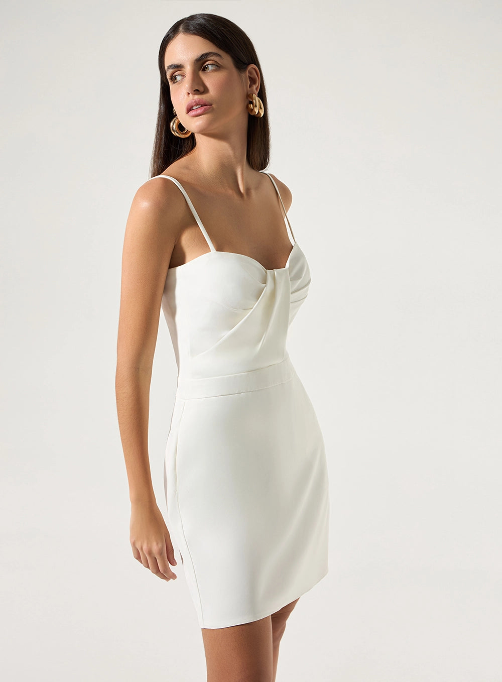 TD WHITE SHORT GLAM DRESS