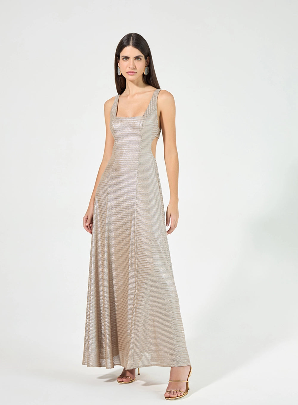 TD MAXI CHEVRON GLOW DRESS