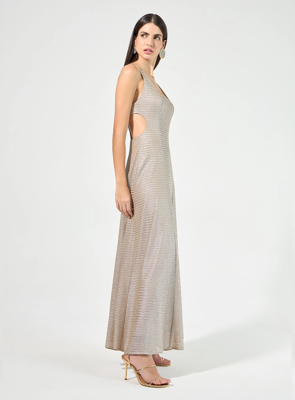 TD MAXI CHEVRON GLOW DRESS