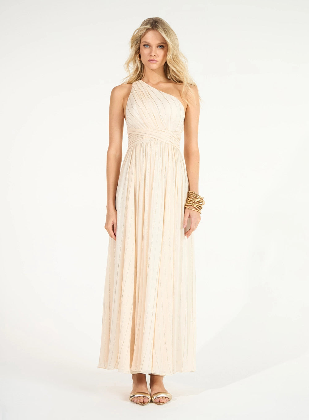 SK MAXI MIDI ONE SHOULDER DRESS