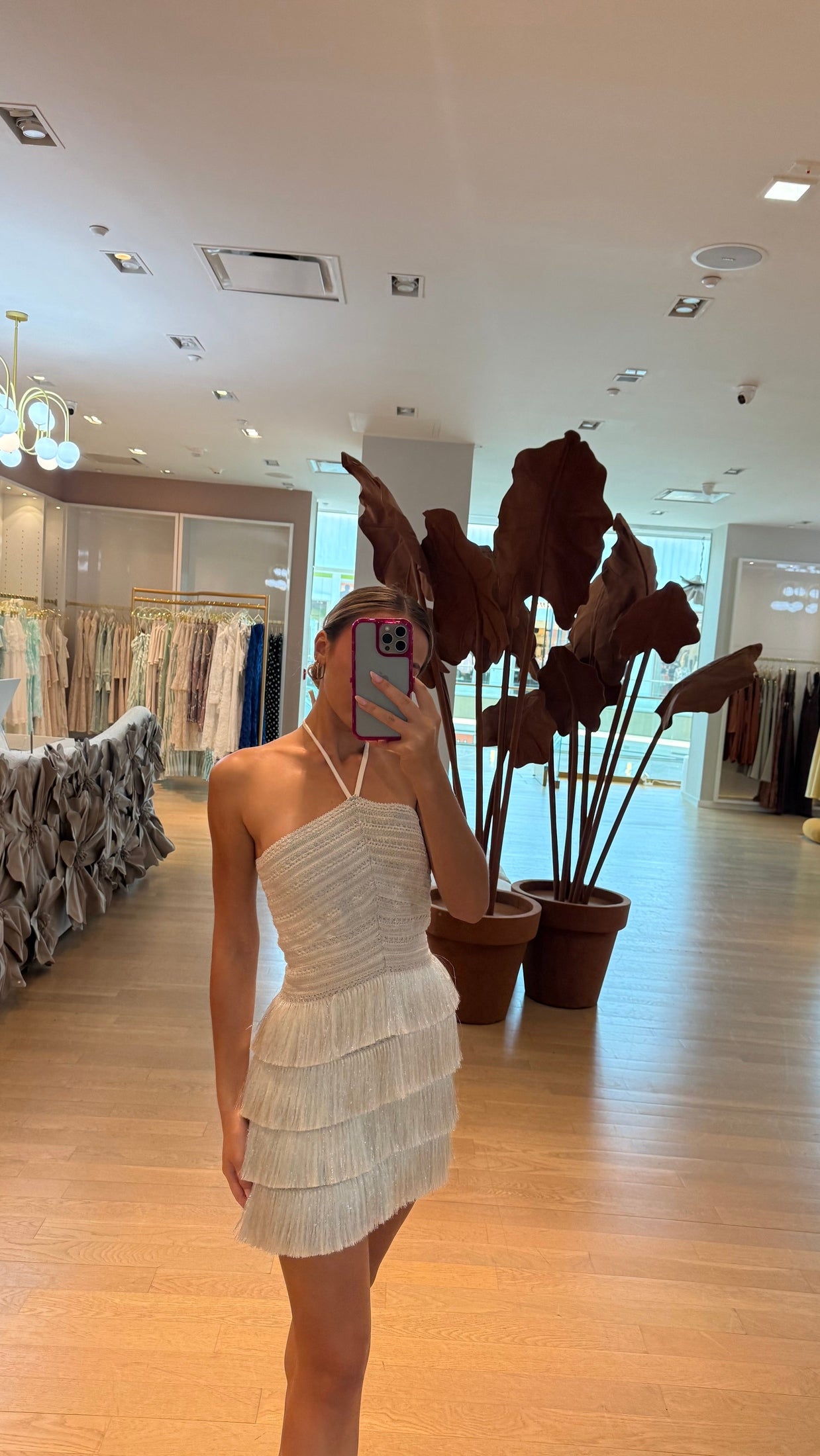 PB METALLIC FRINGE DRESS