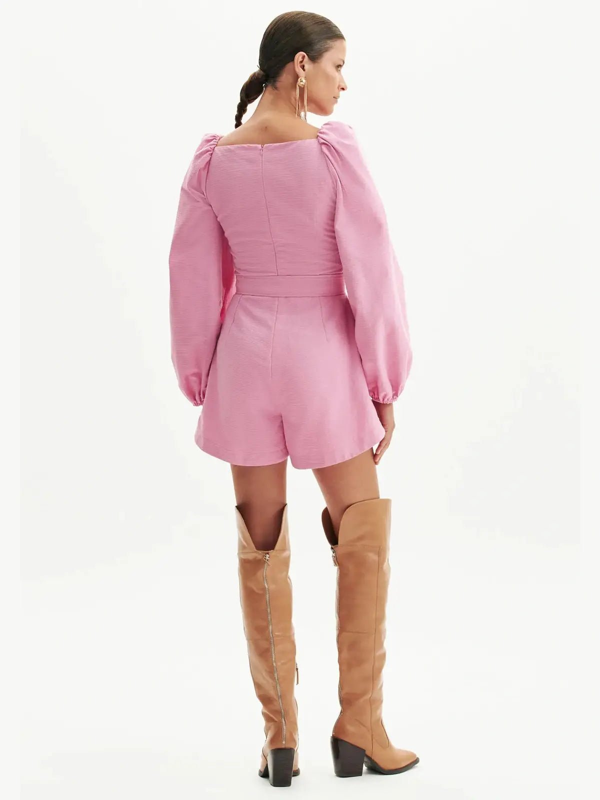 AMAR PINK EMBROIDERED ROMPER
