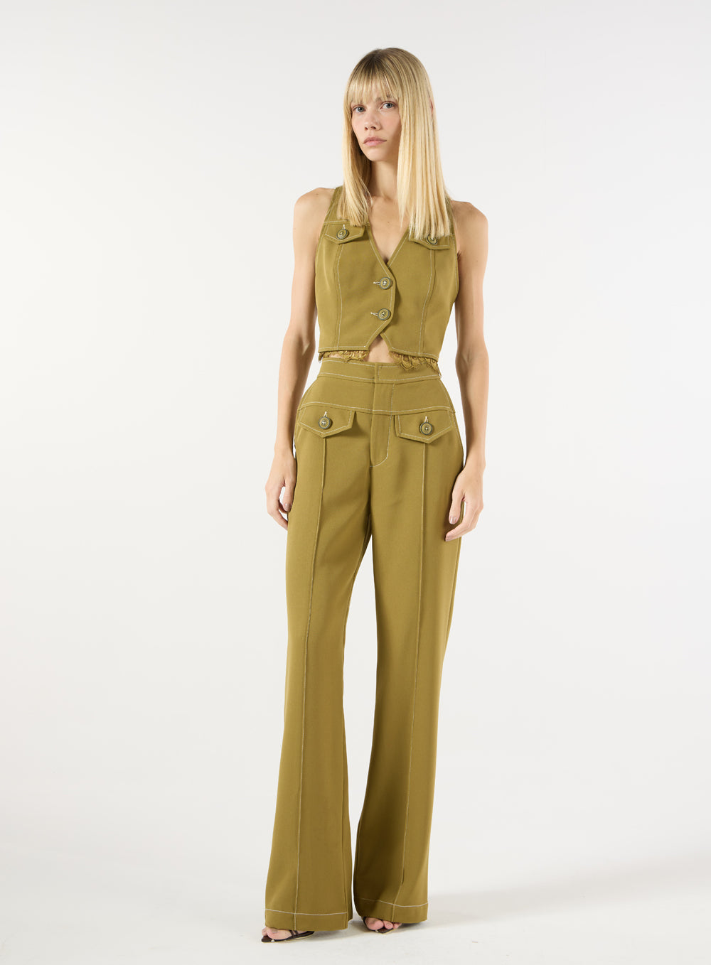 SK CREPE WITH LACE DETAIL SET