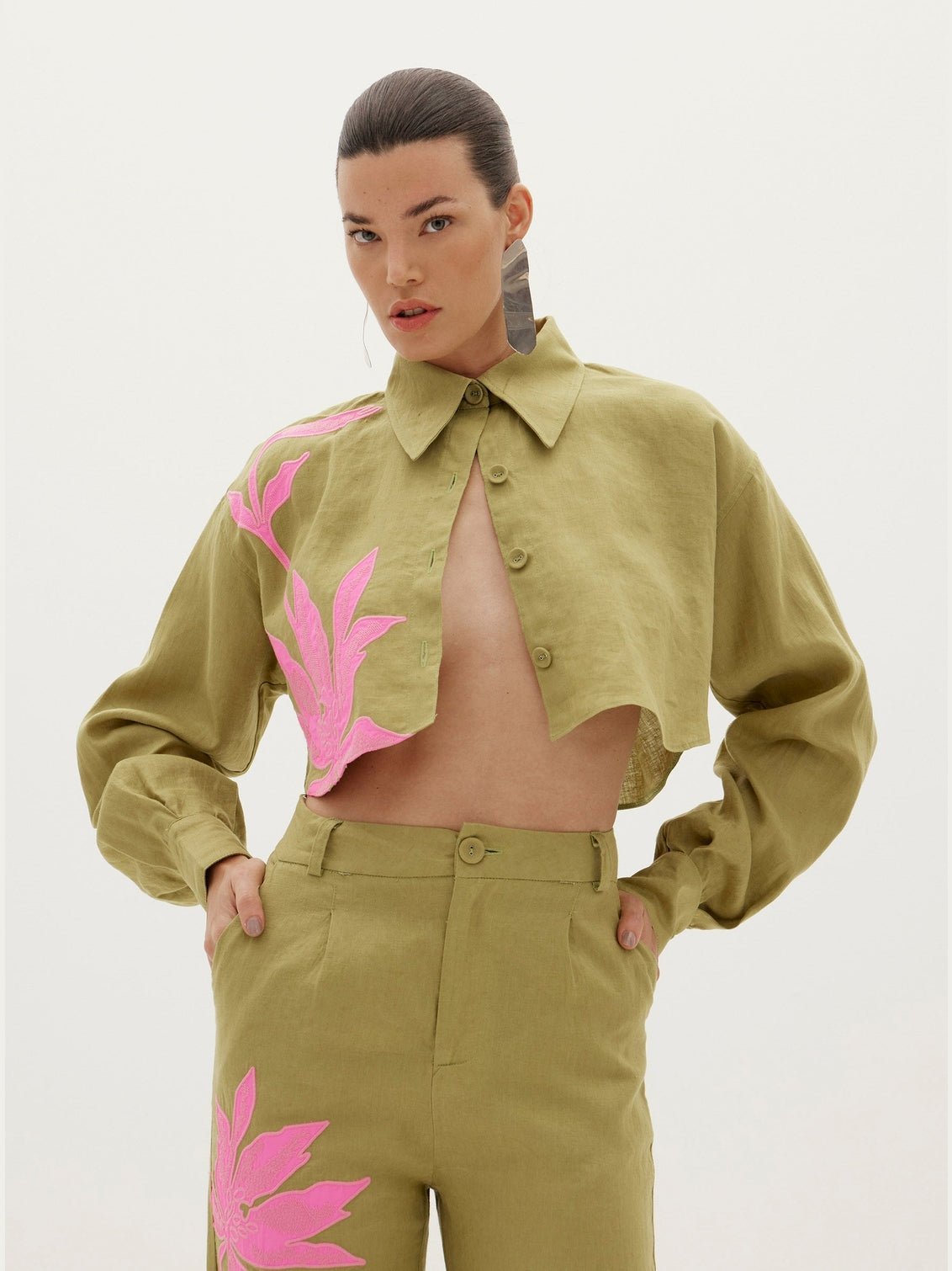 AMAR RIO VERDE LINEN PANTS