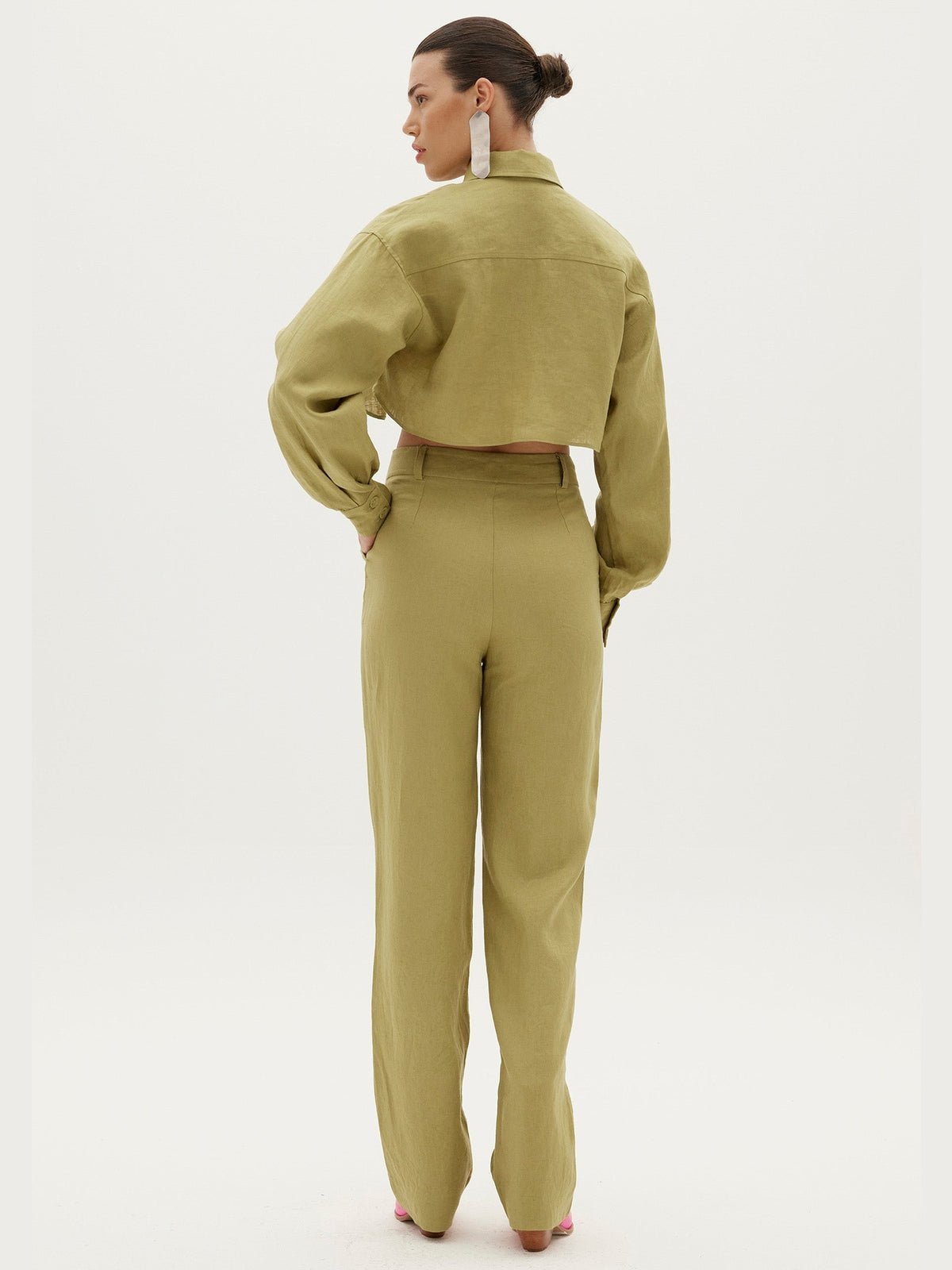 AMAR RIO VERDE LINEN PANTS