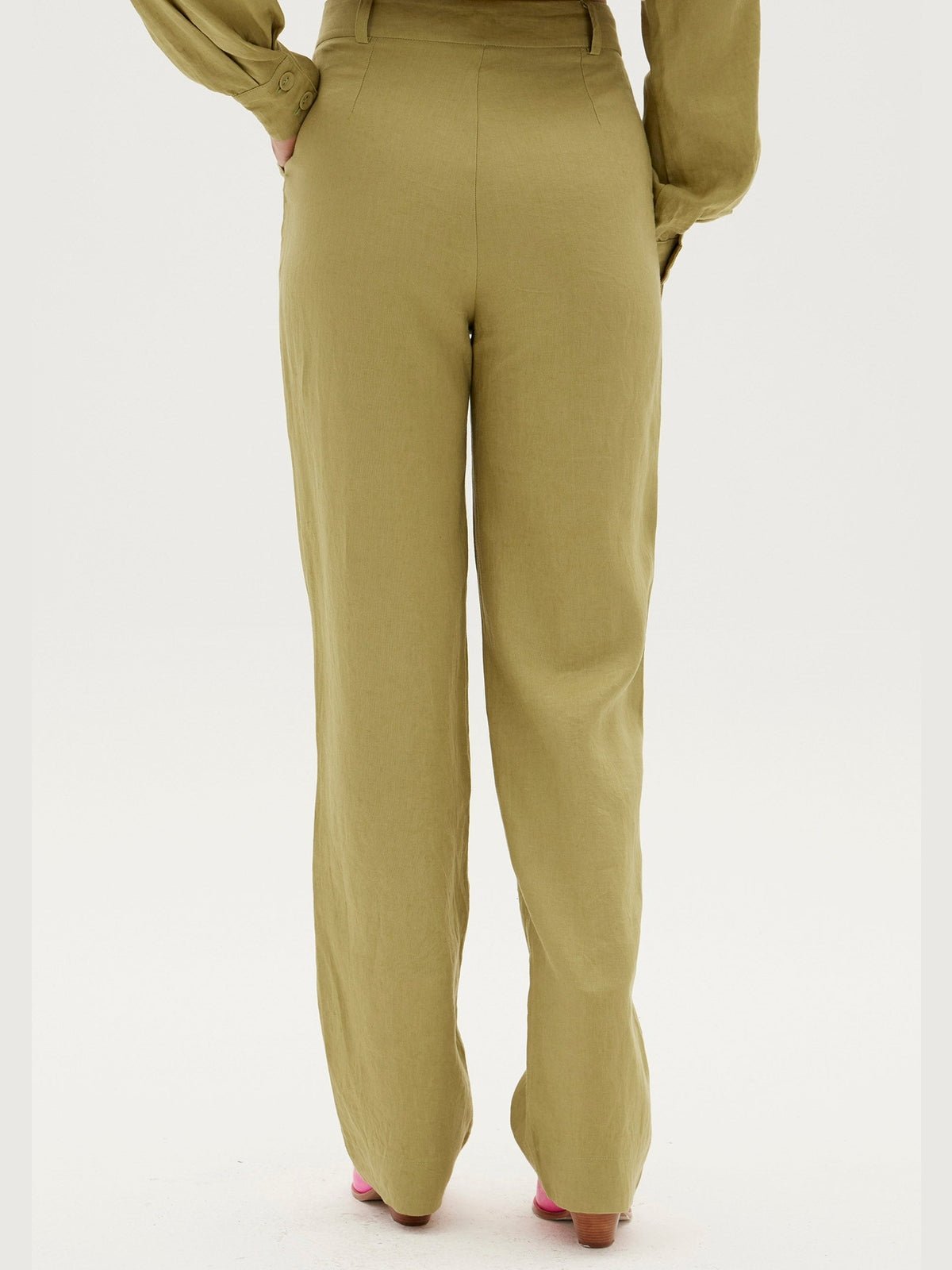 AMAR RIO VERDE LINEN PANTS