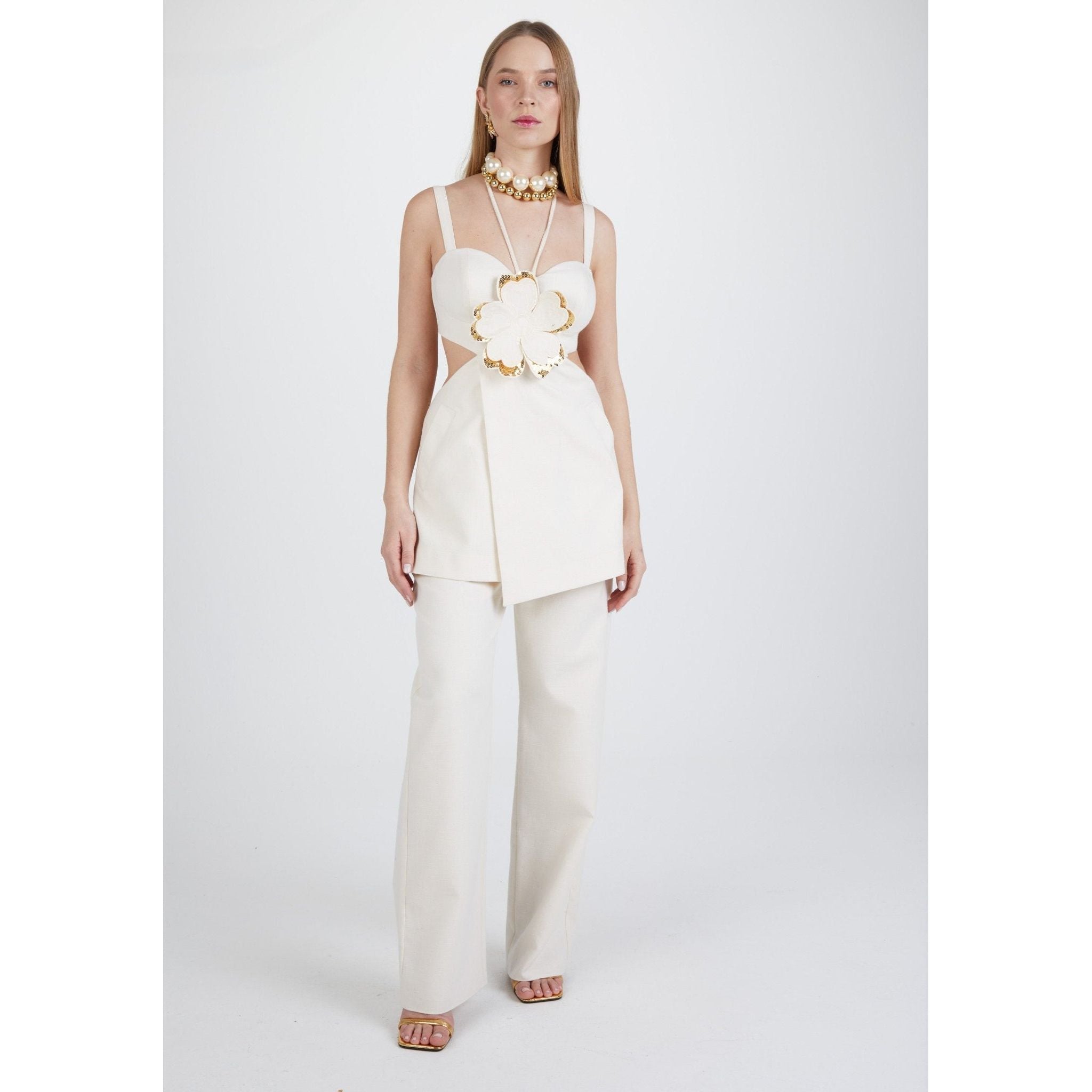 AMAR GOLDEN FLOWER JUMPSUIT