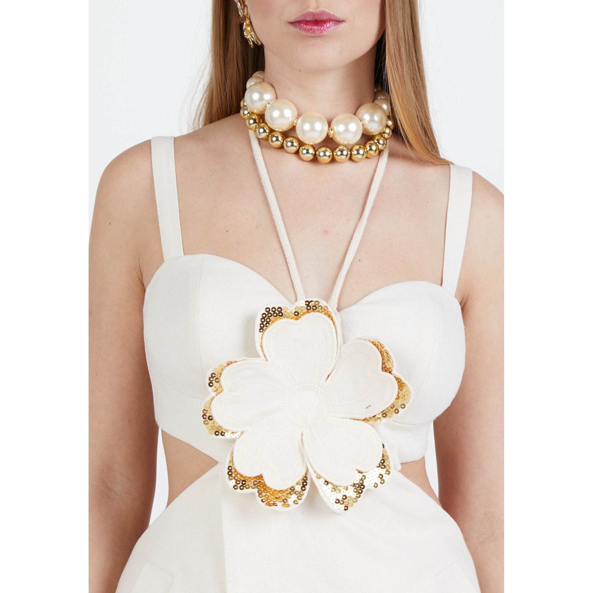 AMAR GOLDEN FLOWER JUMPSUIT