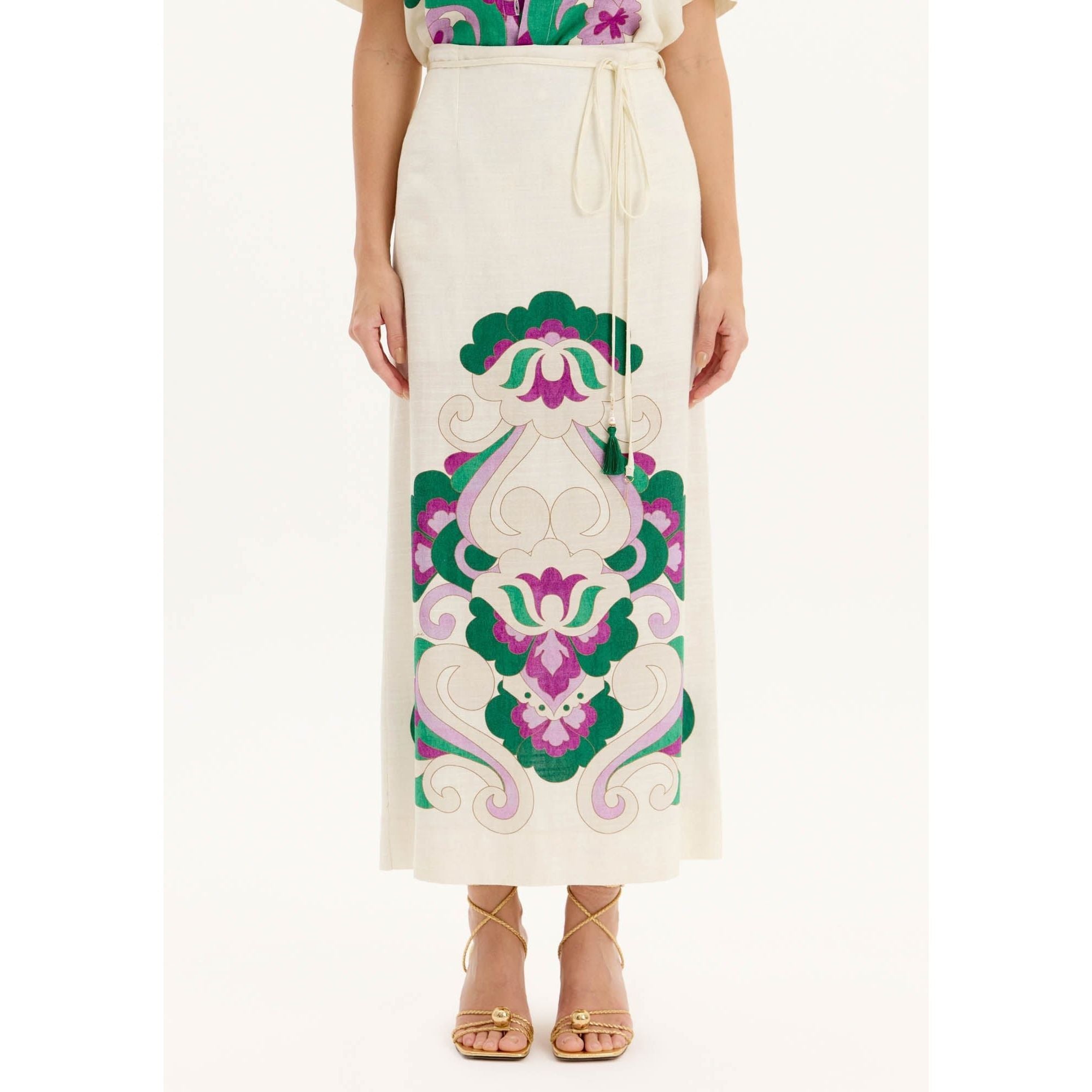 LP SHORT STAMPED BLOUSE SET