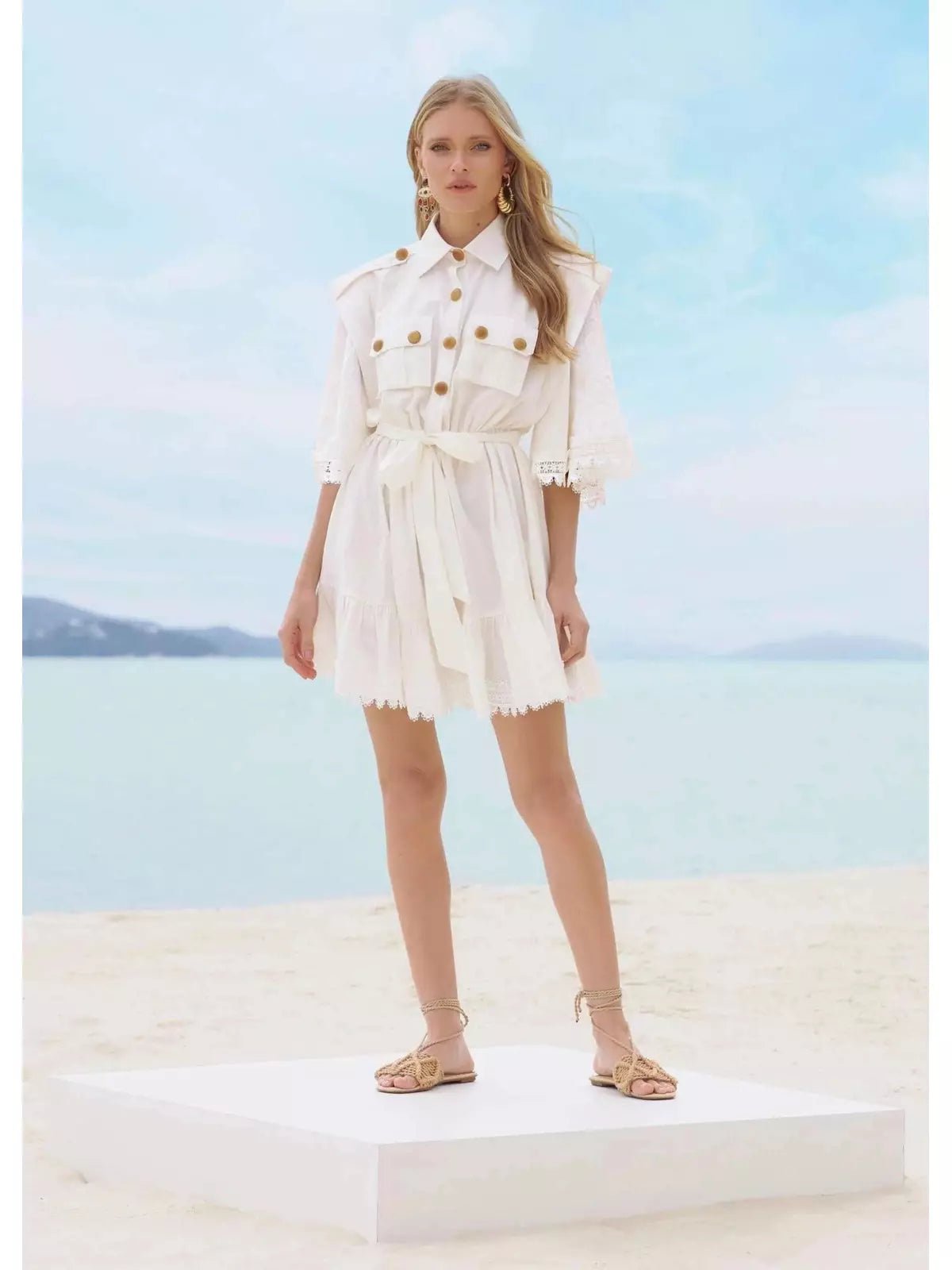 Amar Short Sleeves Short Dress