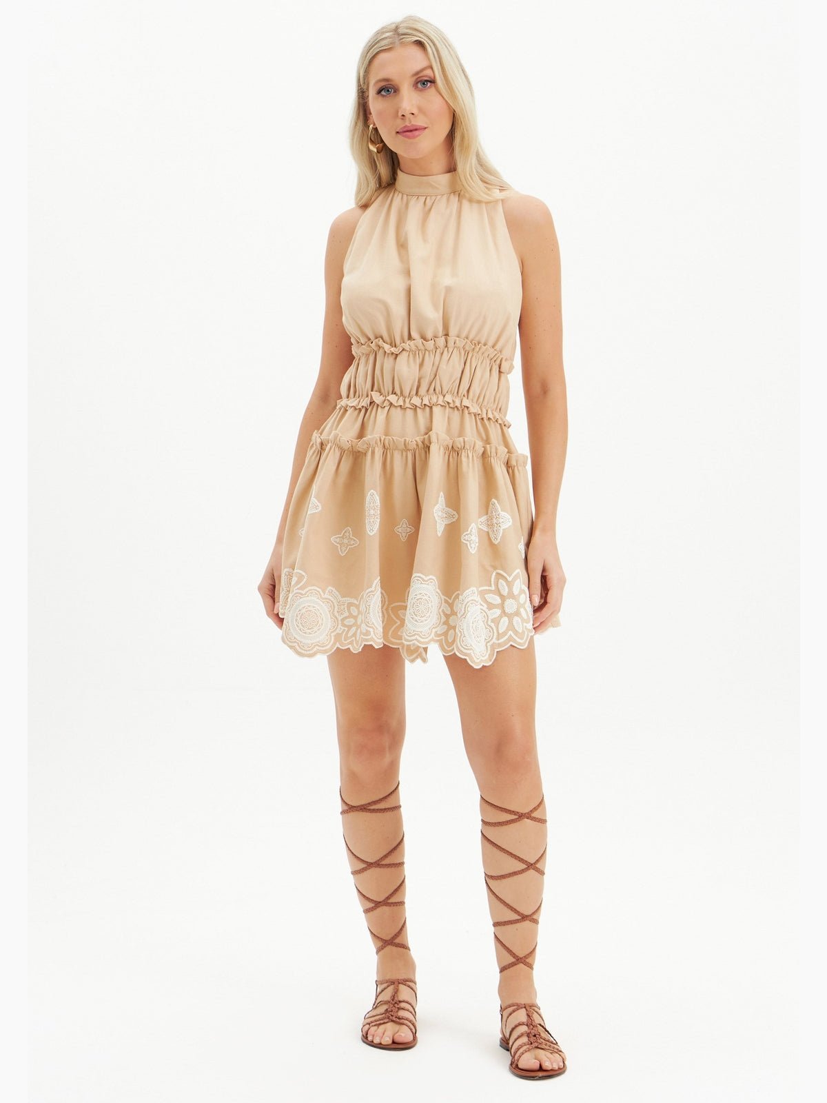 AMAR SHORT EMBROIDERY DRESS