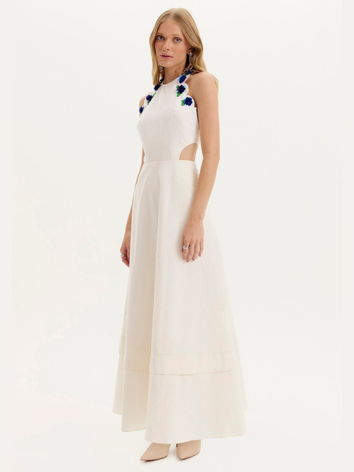 AMAR WHITE CUT OUT GOWN