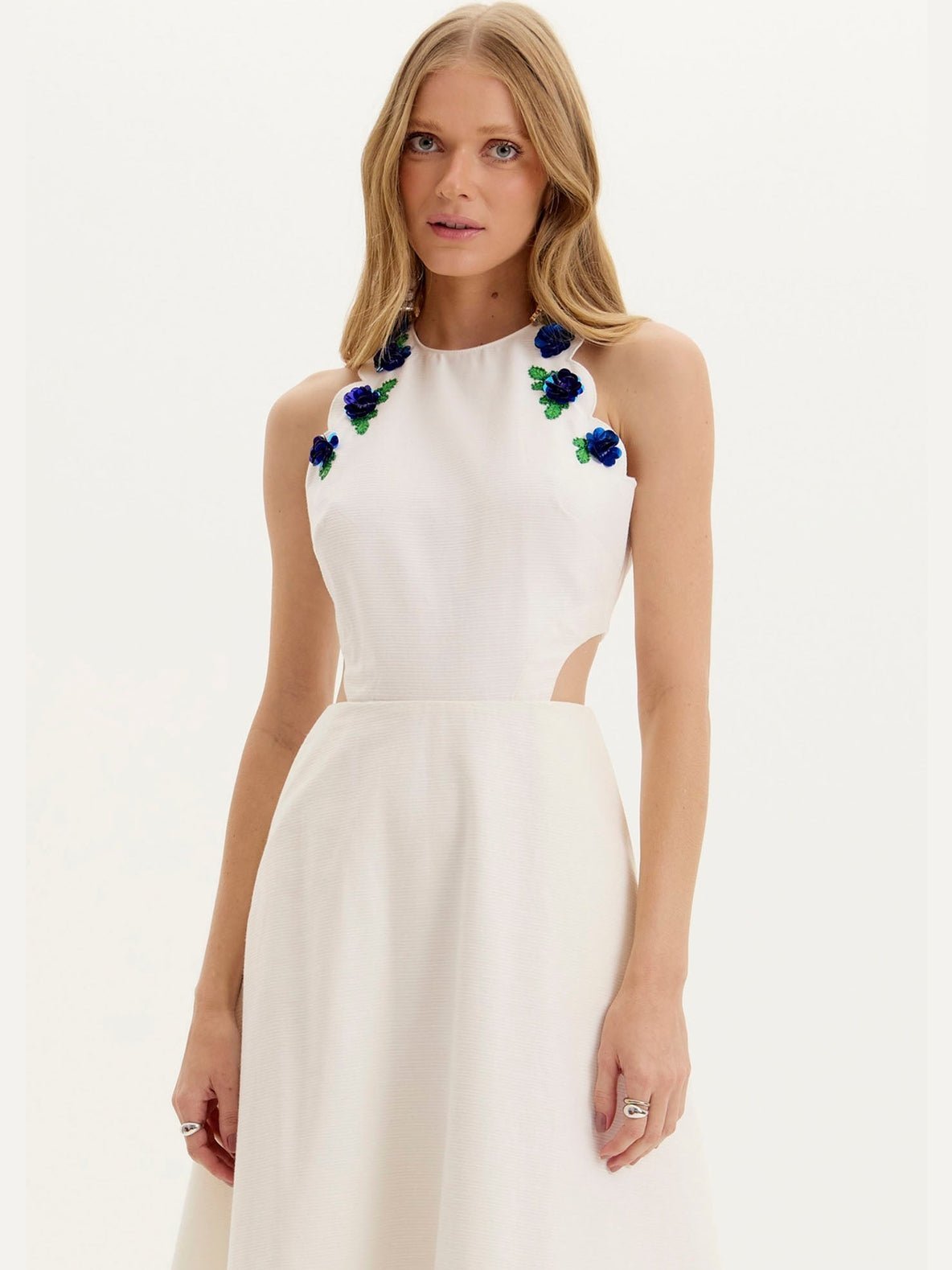 AMAR WHITE CUT OUT GOWN