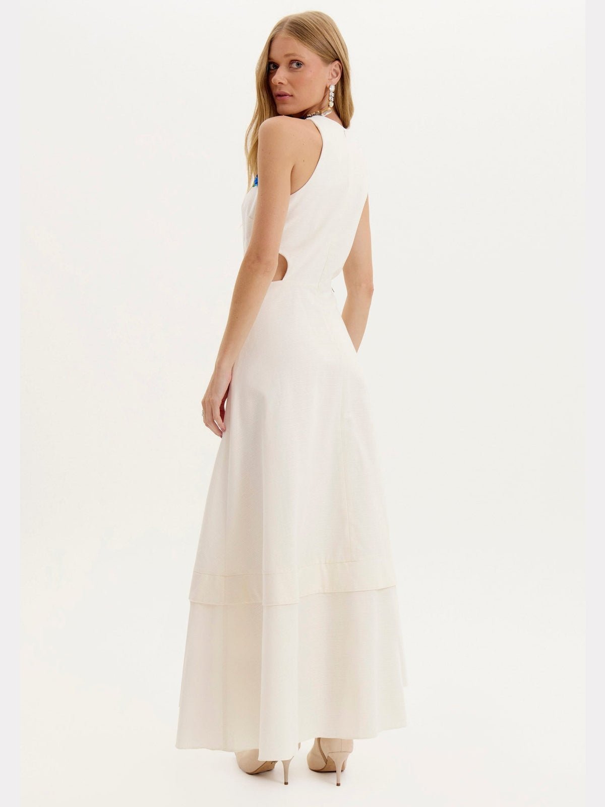 AMAR WHITE CUT OUT GOWN