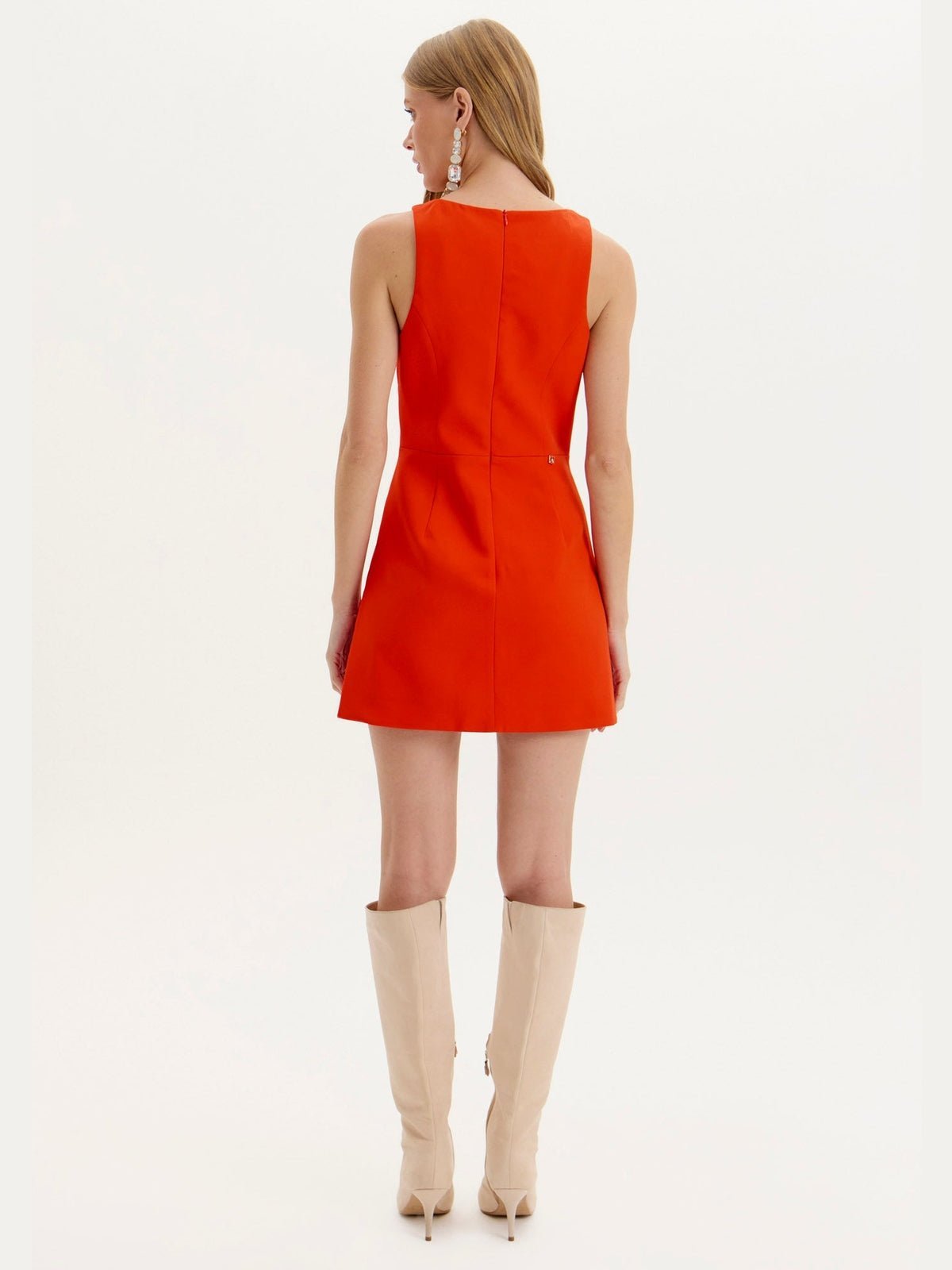AMAR RED EMBROIDERY DRESS