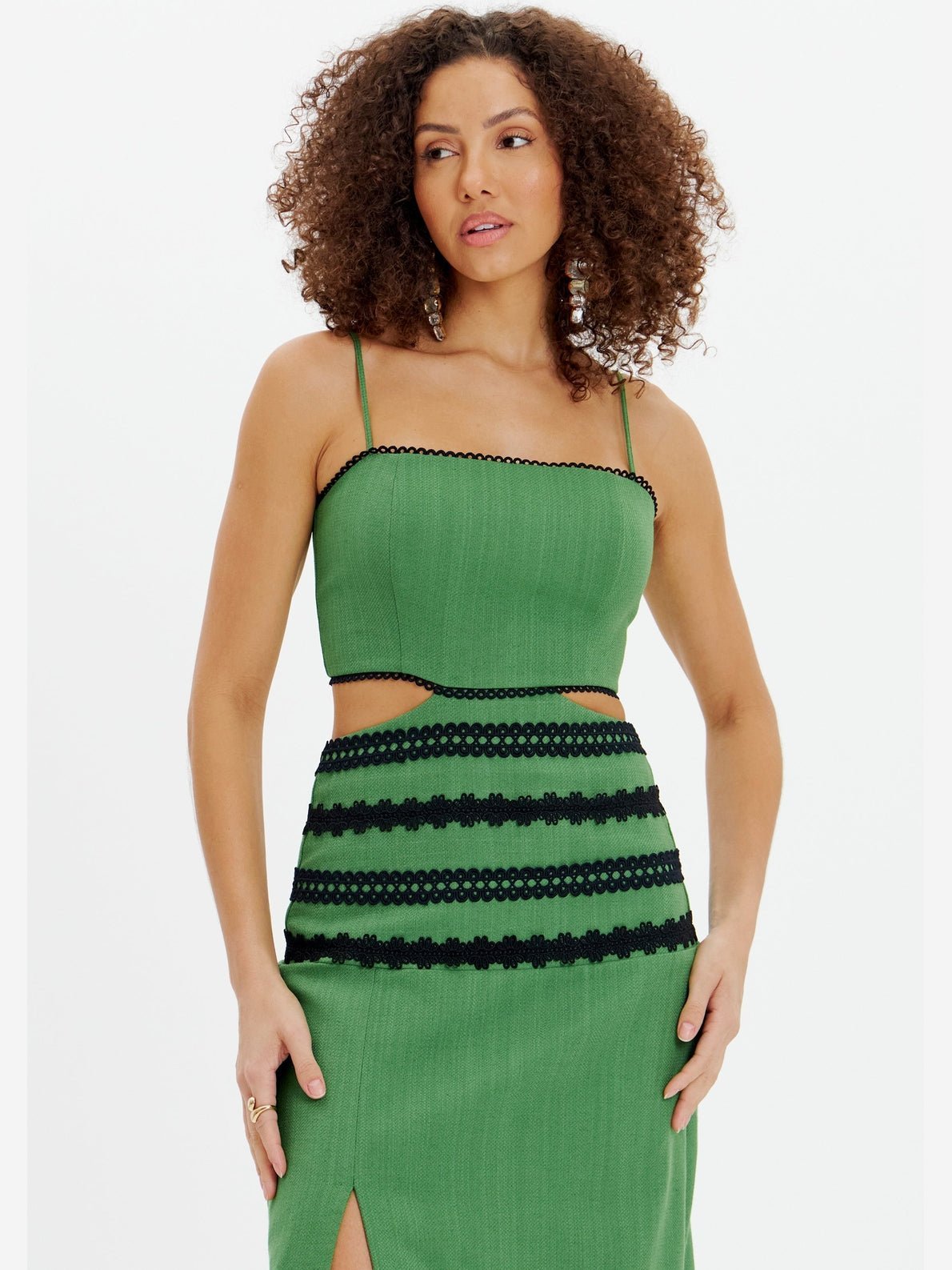 AMAR CUT OUT GREEN DRESS