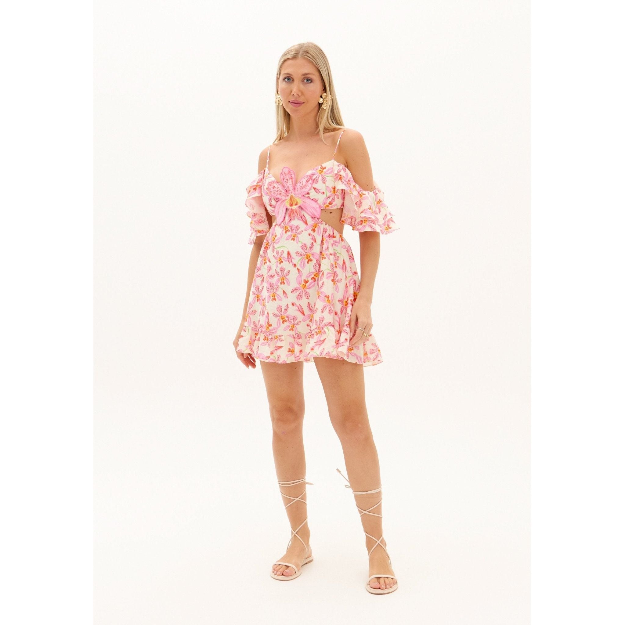 AMAR FLOWER PRINT PINK DRESS