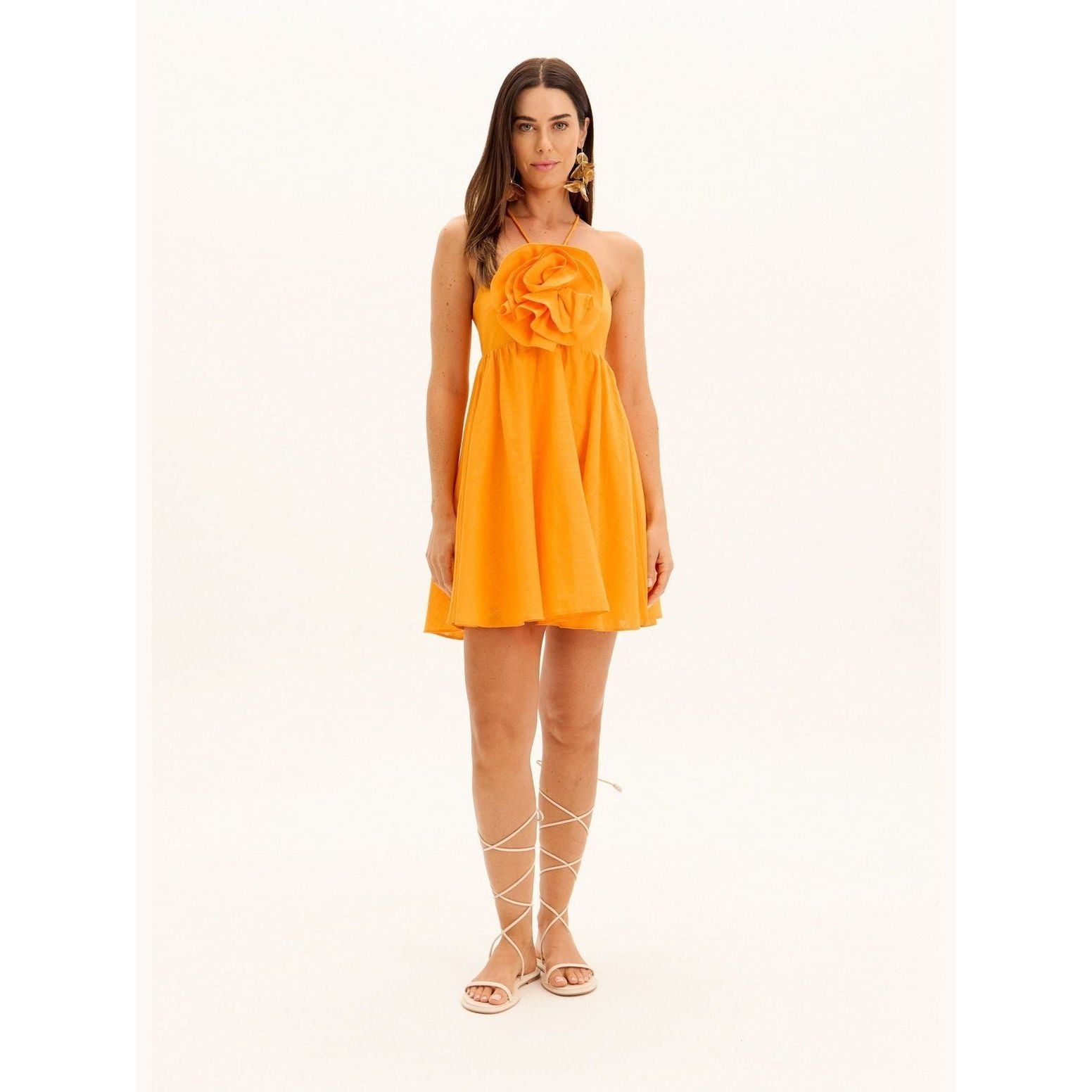 REMOVABLE FLOWER SHORT DRESS