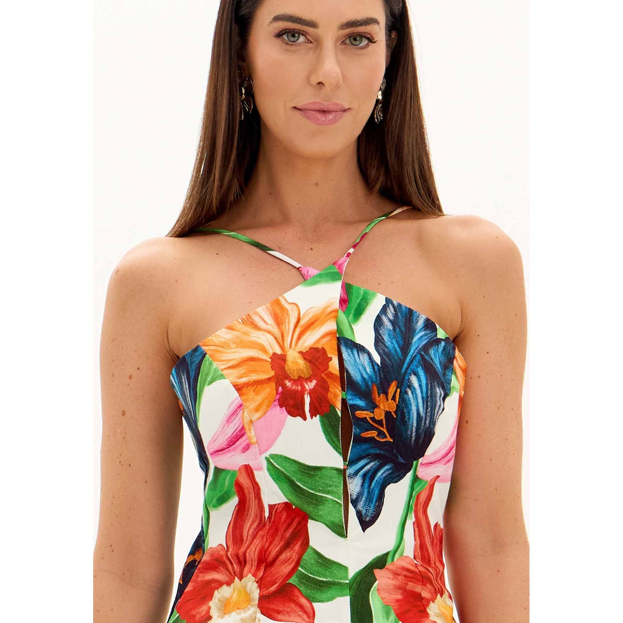 AMAR BODYCON FLORAL DRESS