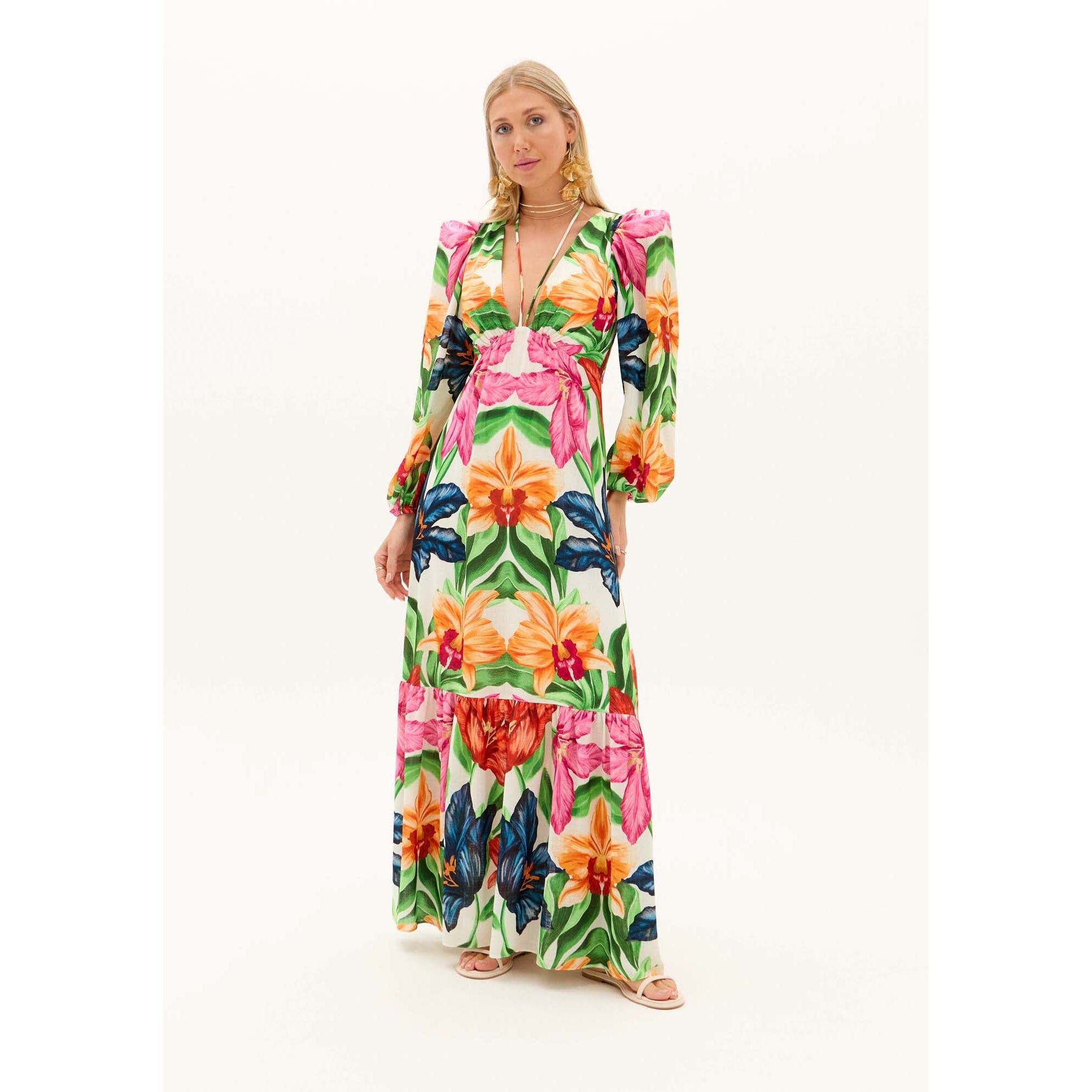 AMAR FLORAL LONG DRESS
