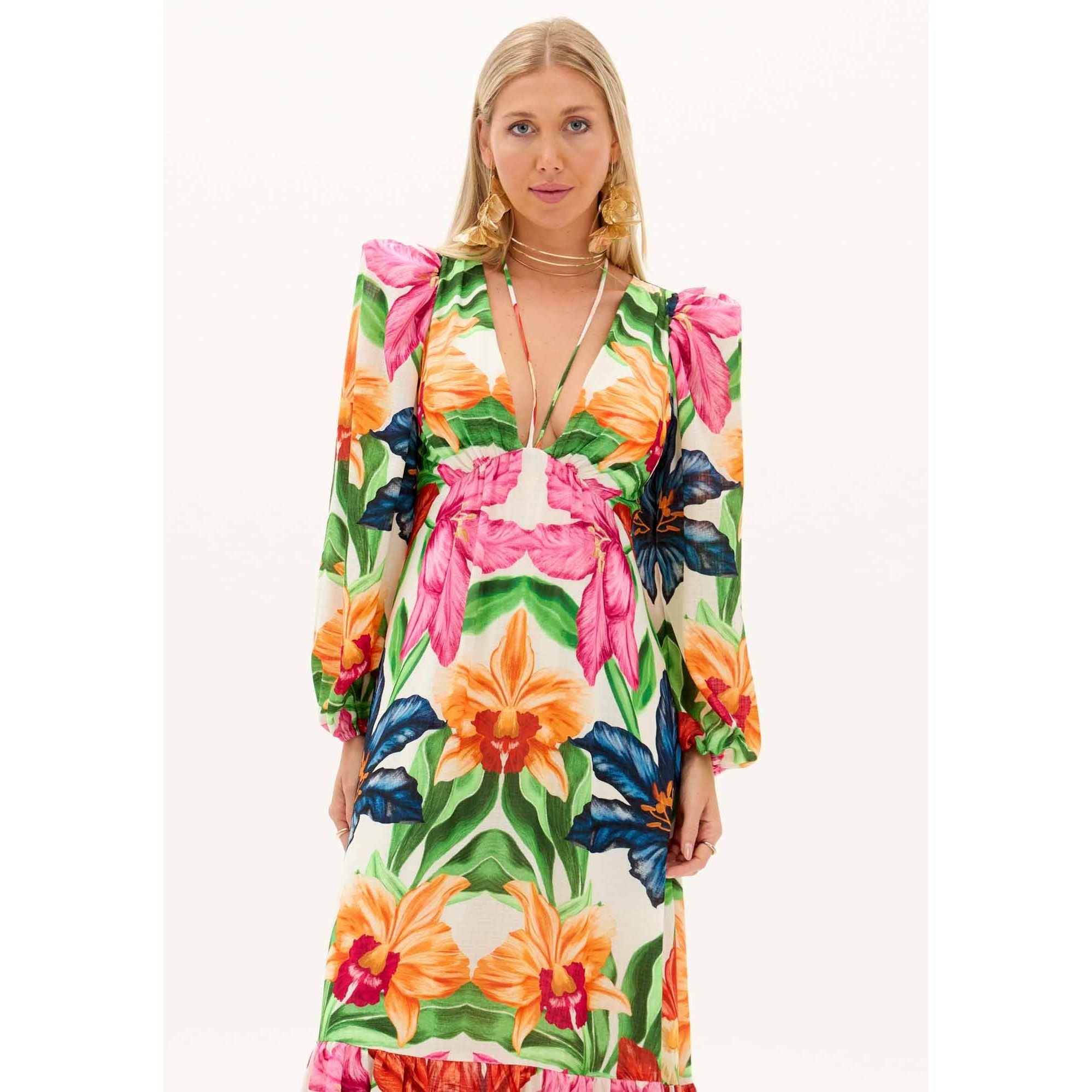 AMAR FLORAL LONG DRESS