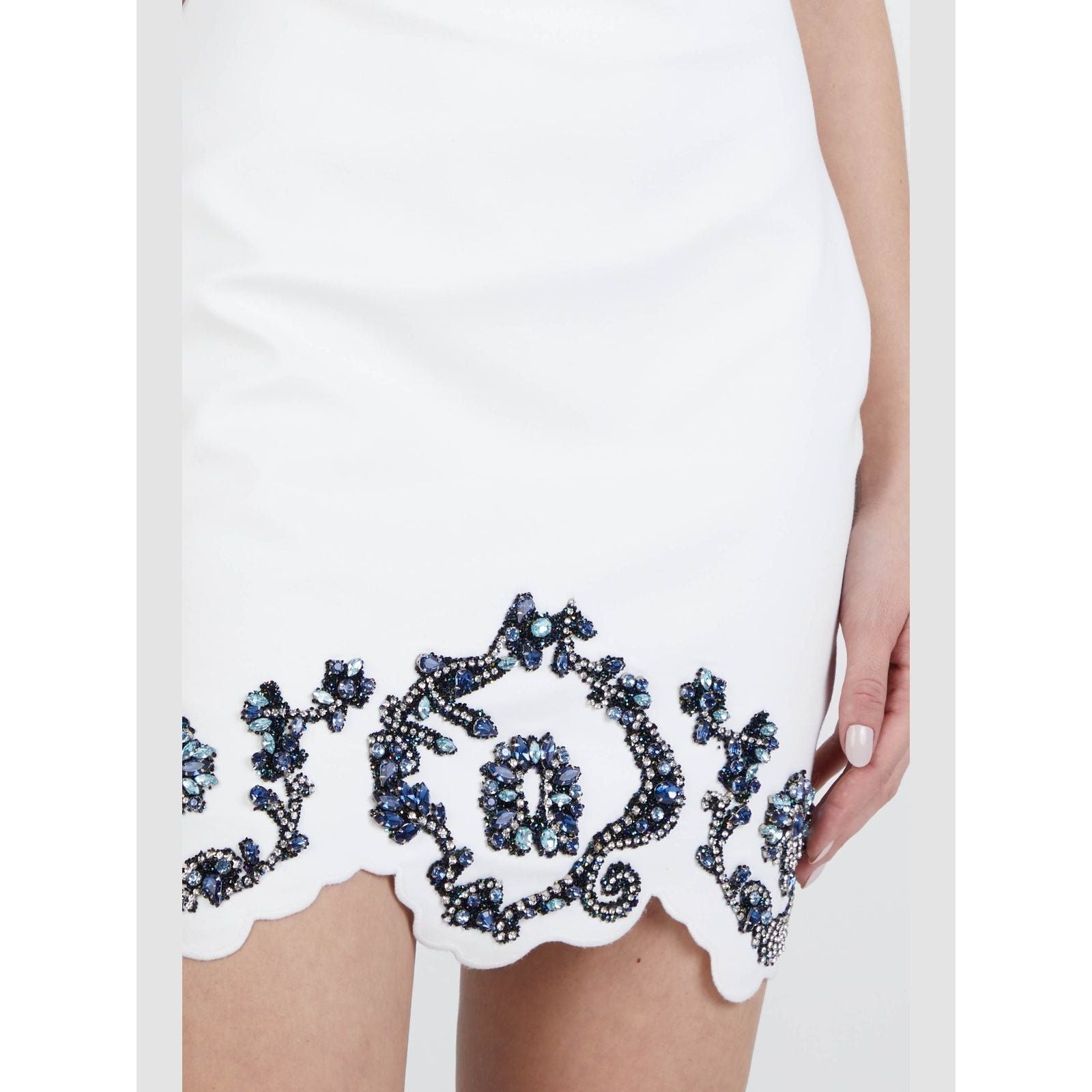 AMAR SHORT DRESS WITH APLIQUE