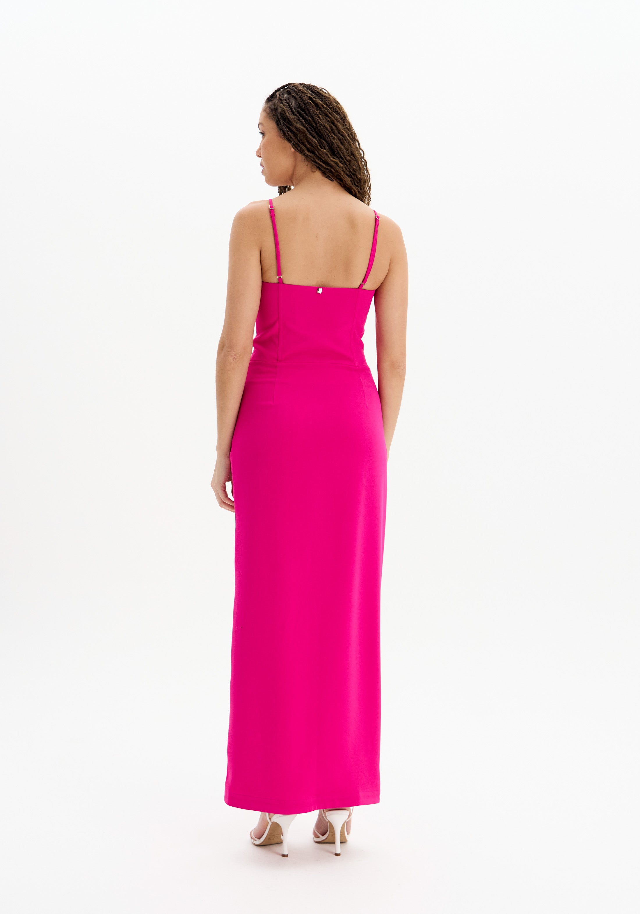 AMAR OPEN SLIT RED DRESS