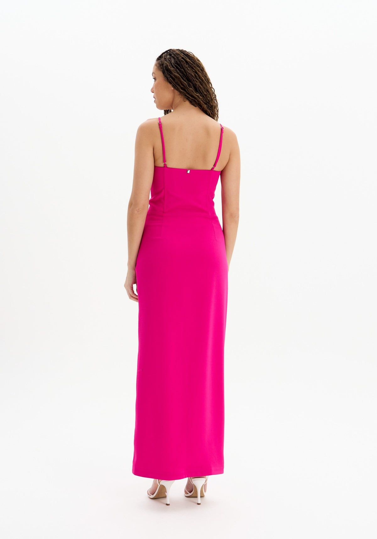 AMAR OPEN SLIT RED DRESS