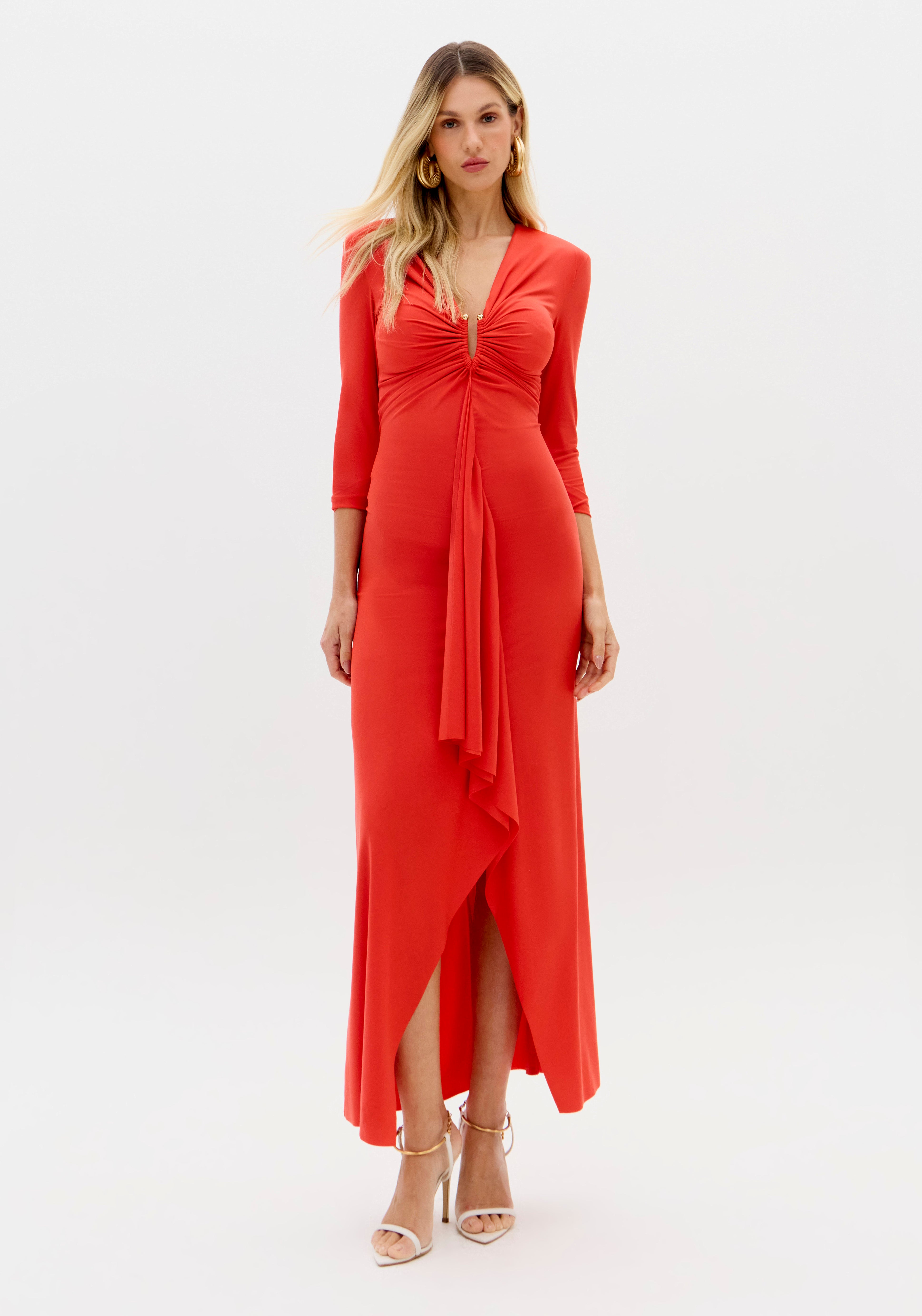 LP SUPER MIDI DRESS WITH MEDIUM SLEEVES