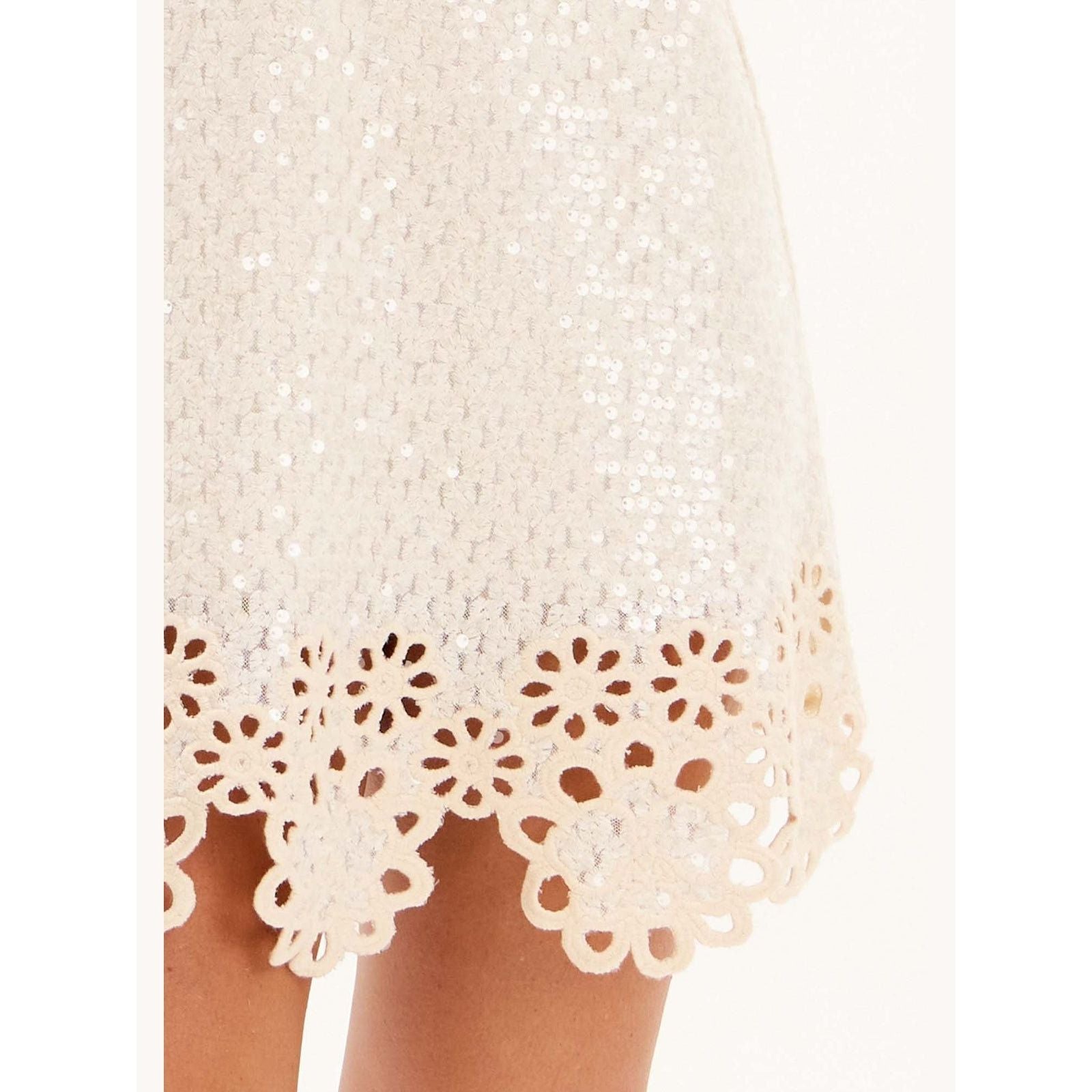 SPARKLY WHITE SHORT DRESS