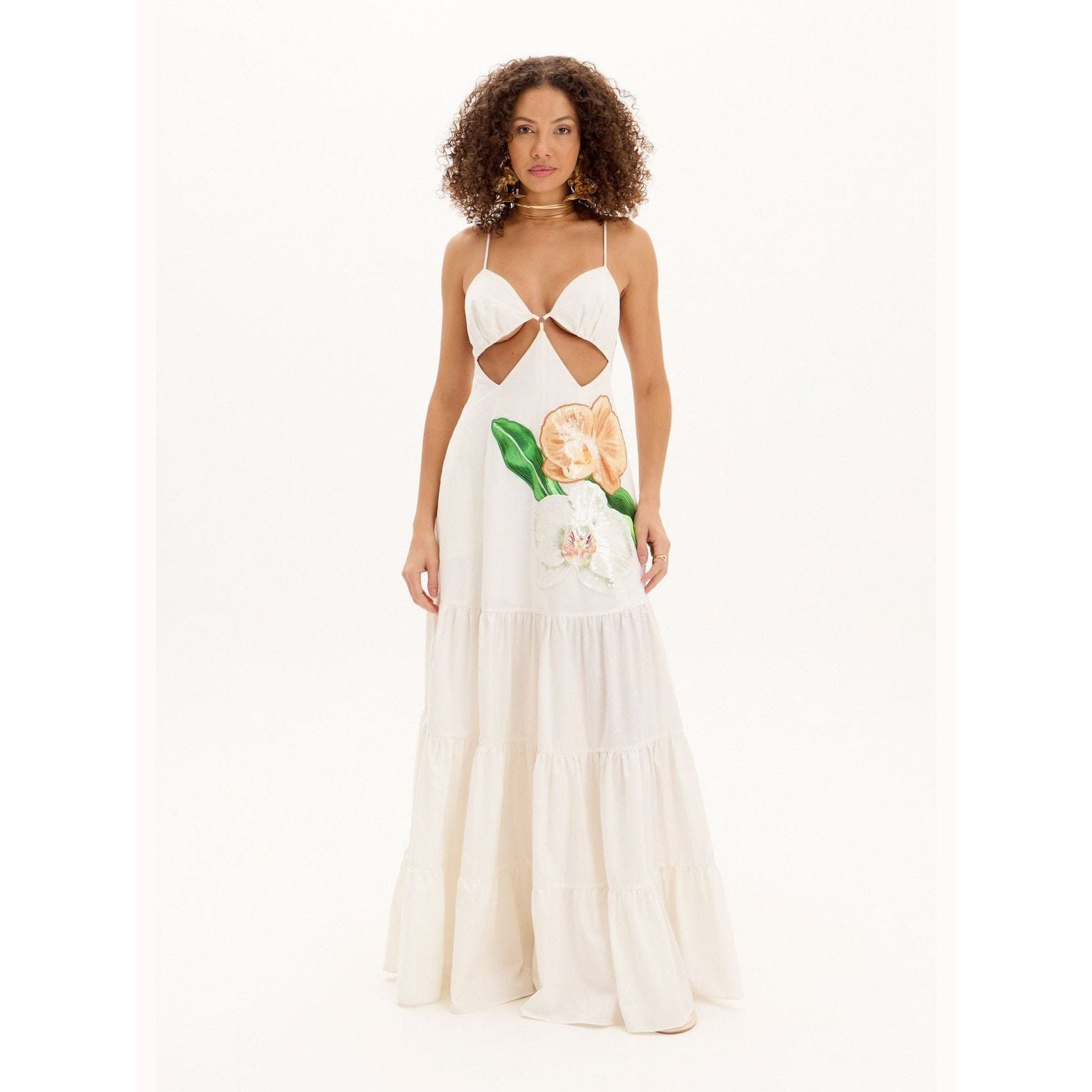 AMAR LONG AMAPOLA DETAILED DRESS