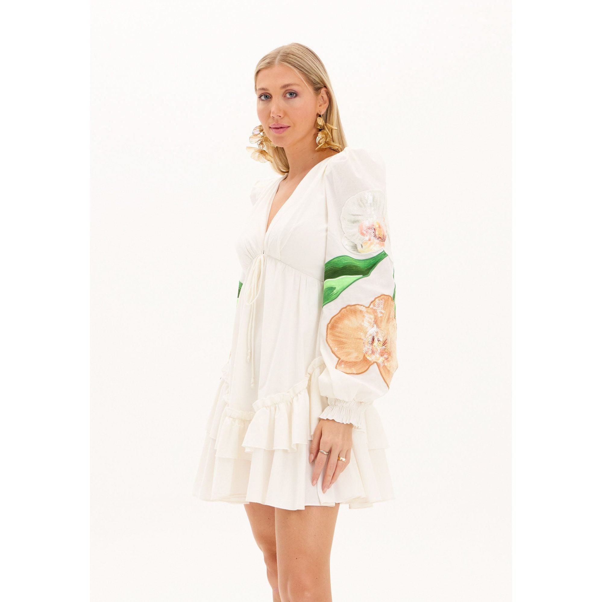 AMAR AMAPOLA PUFFY SLEEVES DRESS
