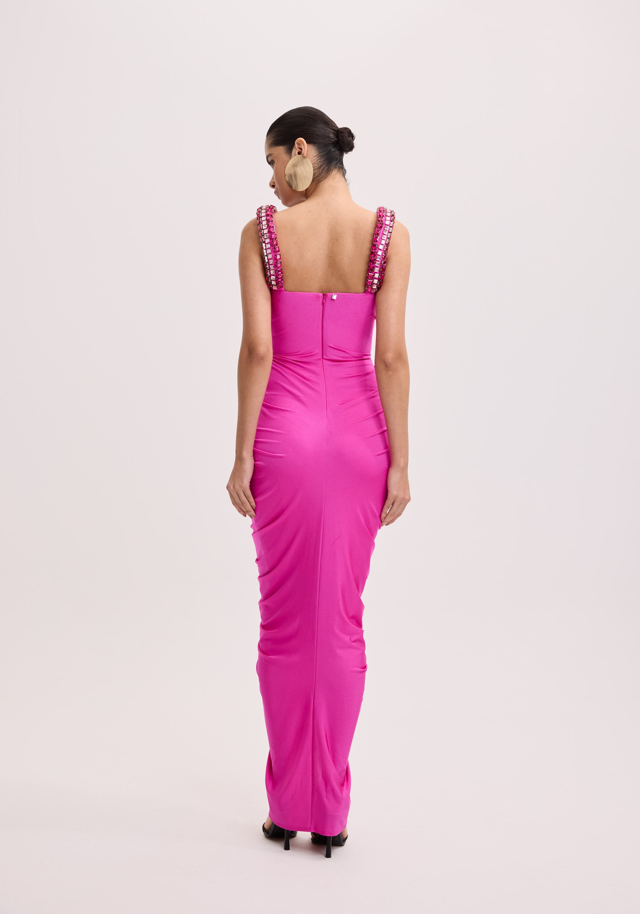 AMAR SUPER MIDI WITH FRILL DRESS