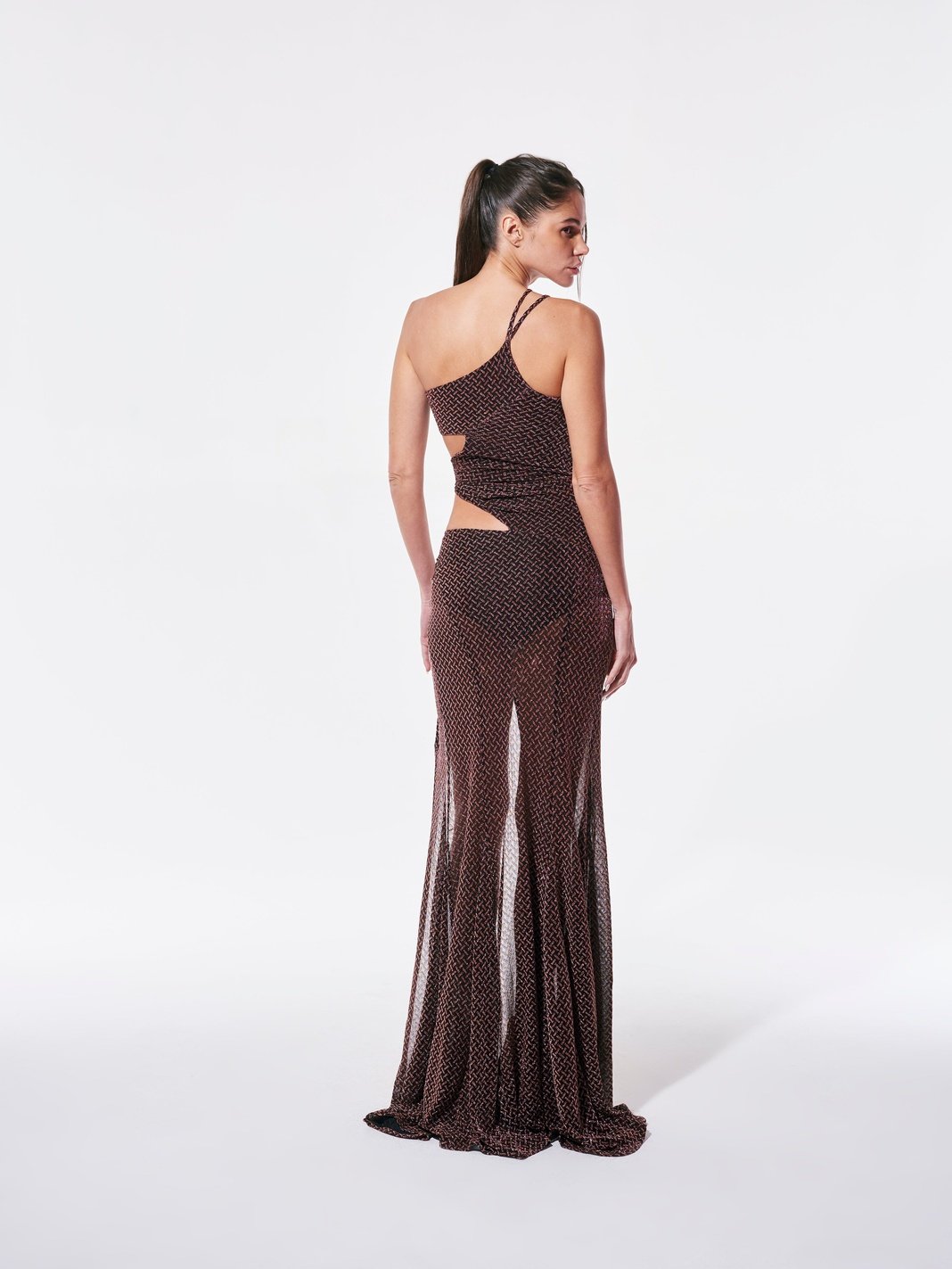 SKAZI CUT OUT LONG ROSE GOLD